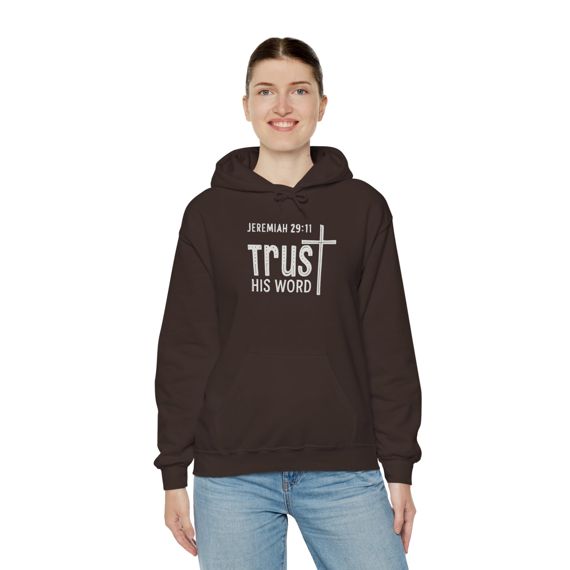 Trust His Words Hoodie – Unisex Christian Faith Sweatshirt