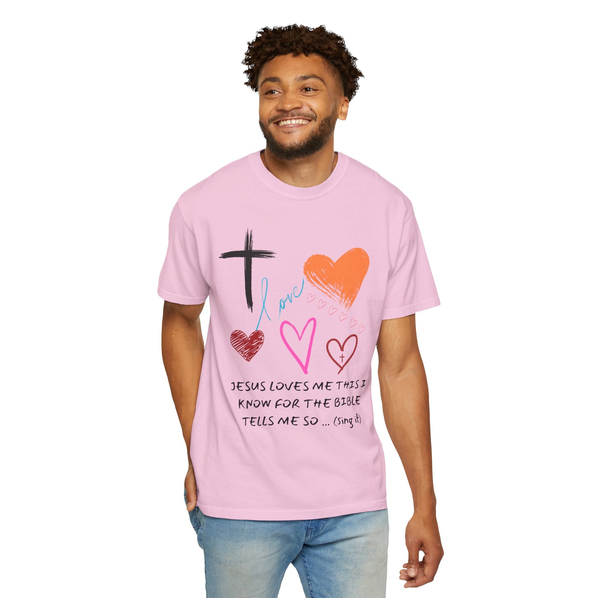 Faith-Inspired Unisex T-Shirt | Jesus Loves Me Design | Christian Apparel, Inspirational Gift, Casual Wear, Spiritual Clothing, Everyday Tee