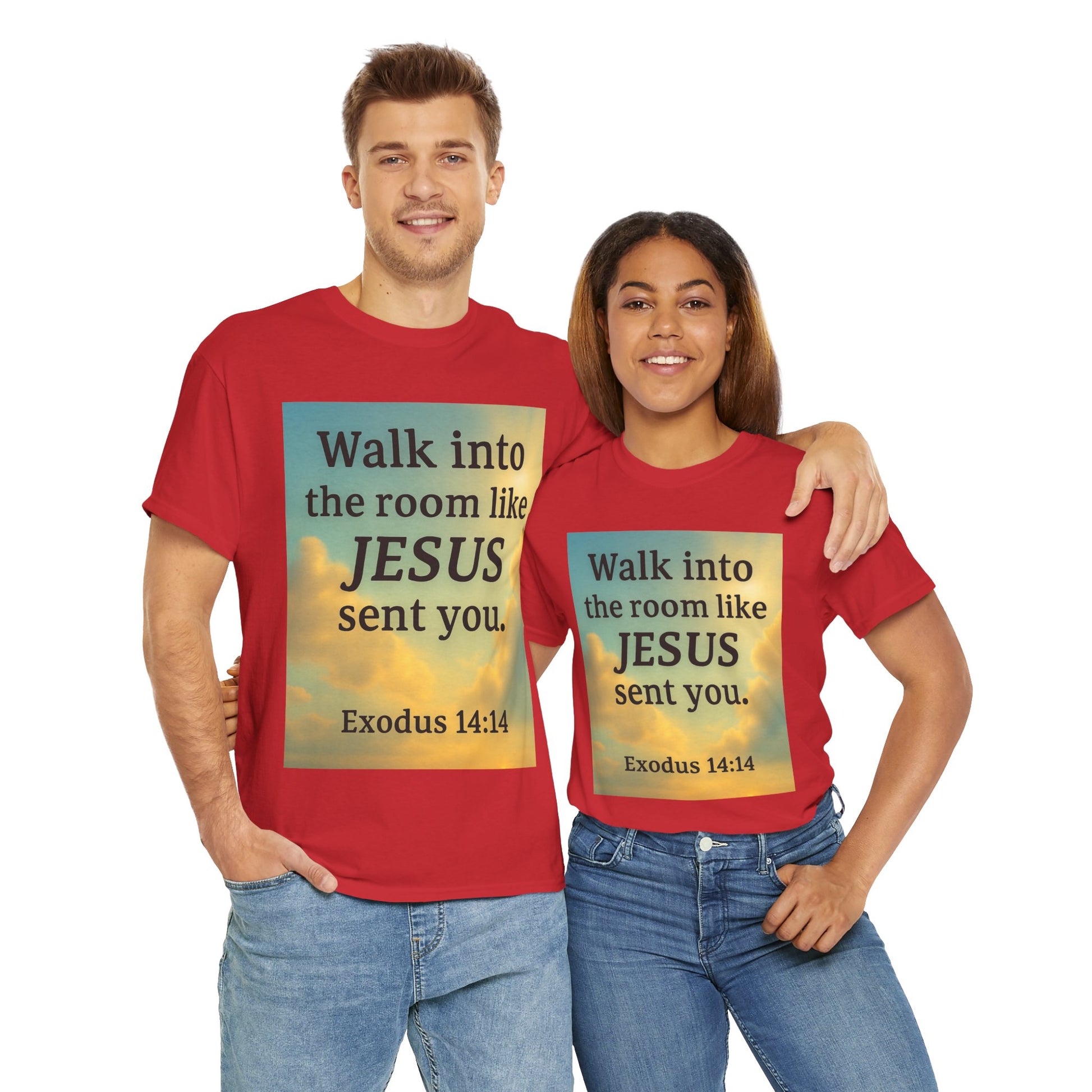 Walk into the Room like JESUS, Cotton T-Shirt