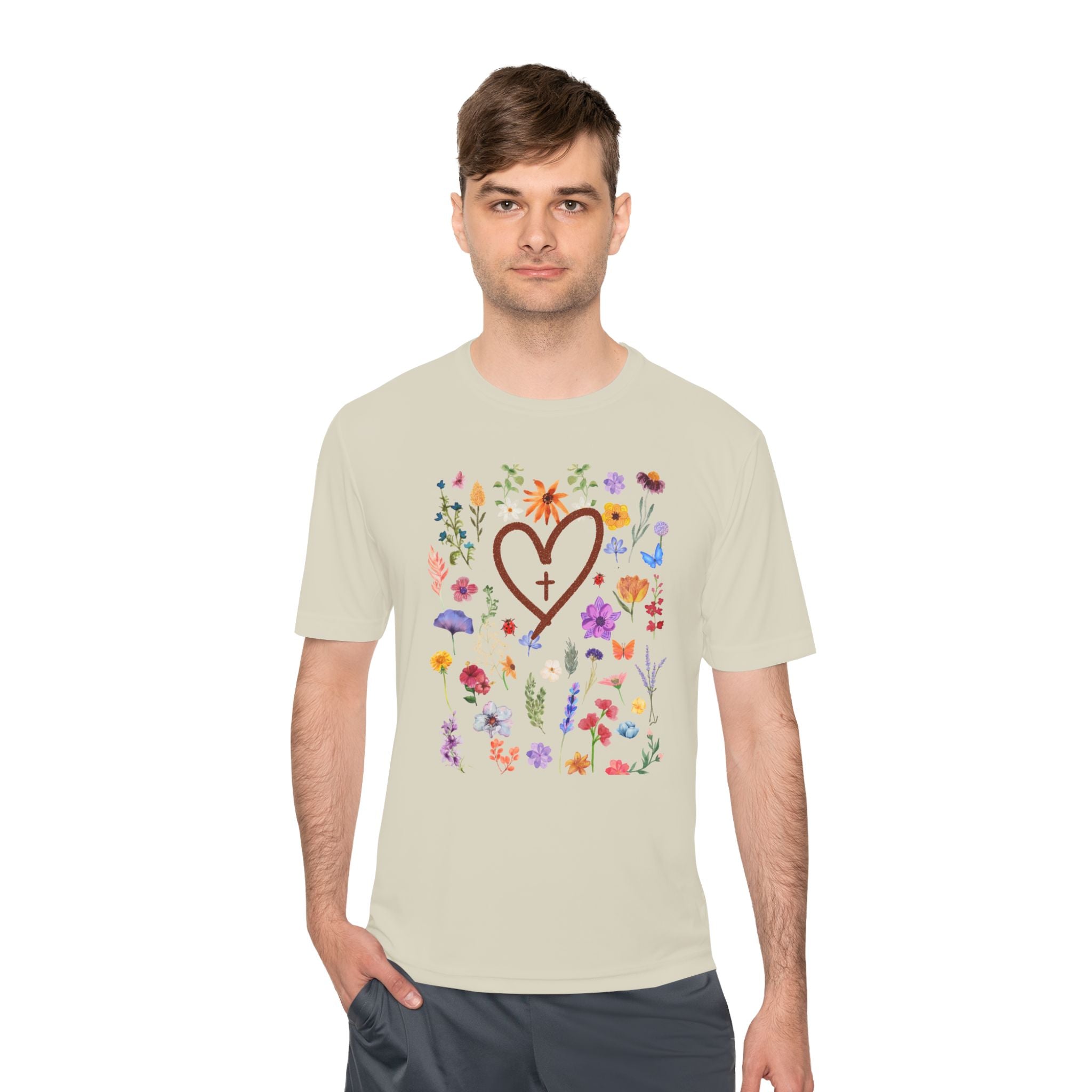 Flowers with Cross Summer Shirt
