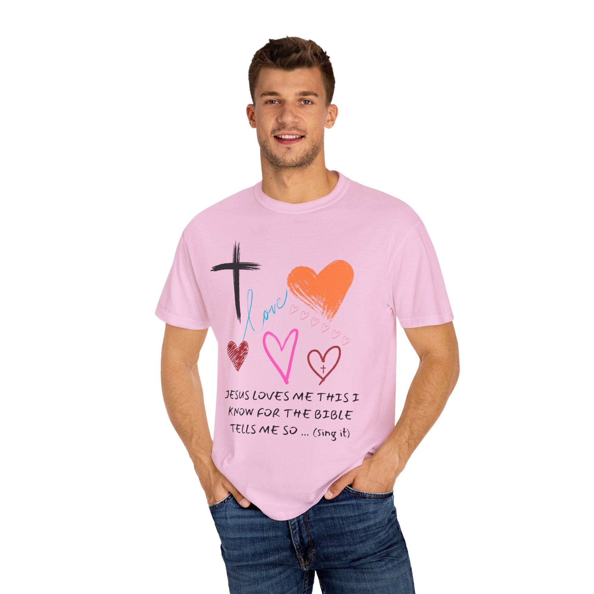Faith-Inspired Unisex T-Shirt | Jesus Loves Me Design | Christian Apparel, Inspirational Gift, Casual Wear, Spiritual Clothing, Everyday Tee