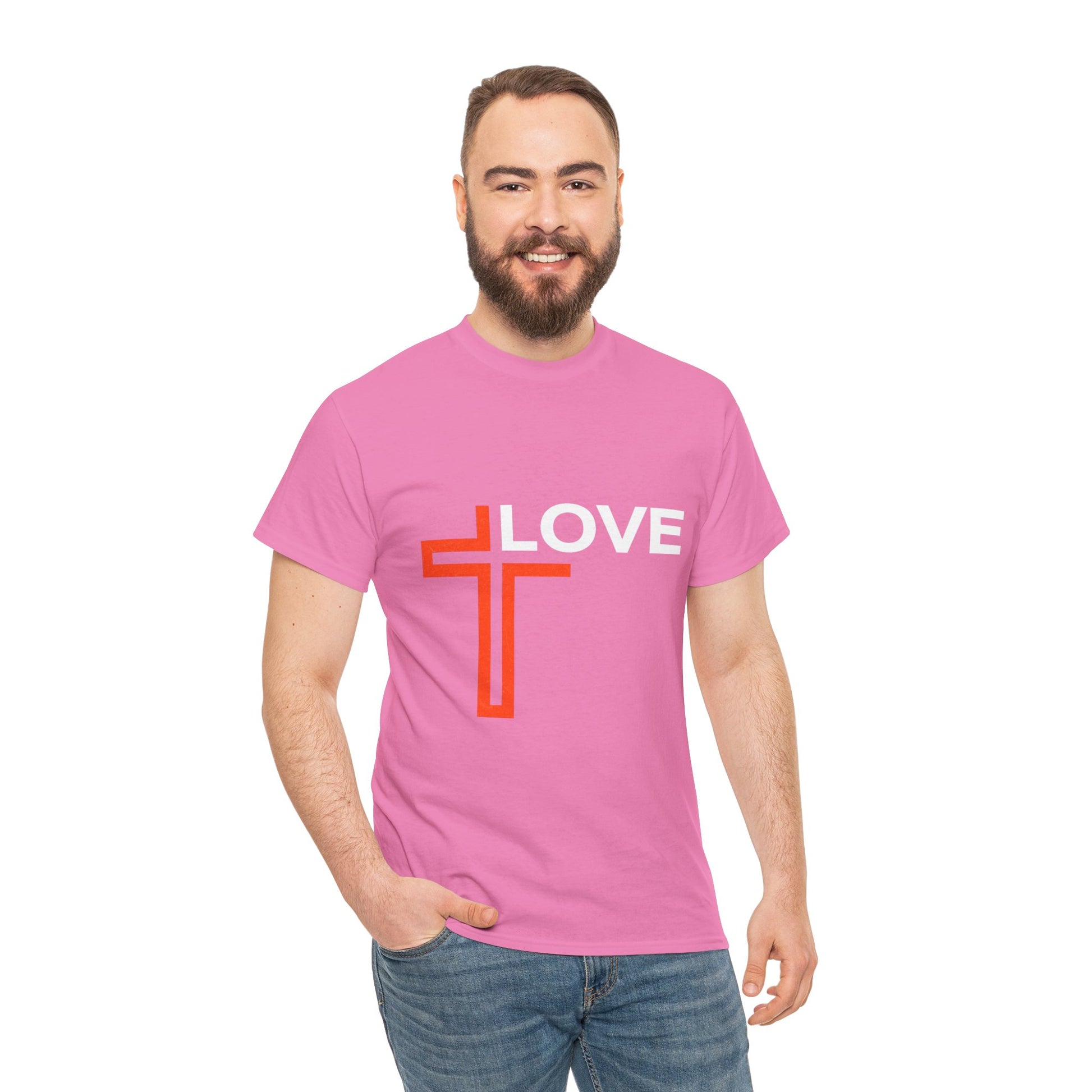 Love Unisex Heavy Cotton T-Shirt – Christian Faith Tee, Inspirational Apparel