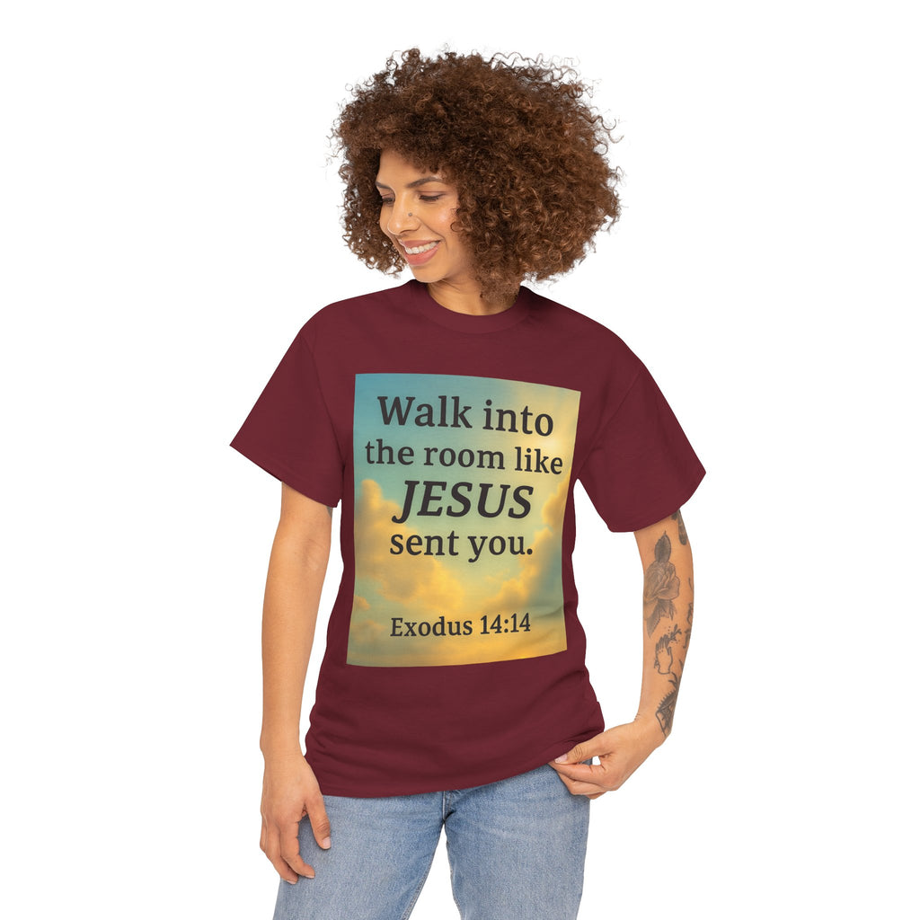 Walk into the Room like JESUS, Cotton T-Shirt