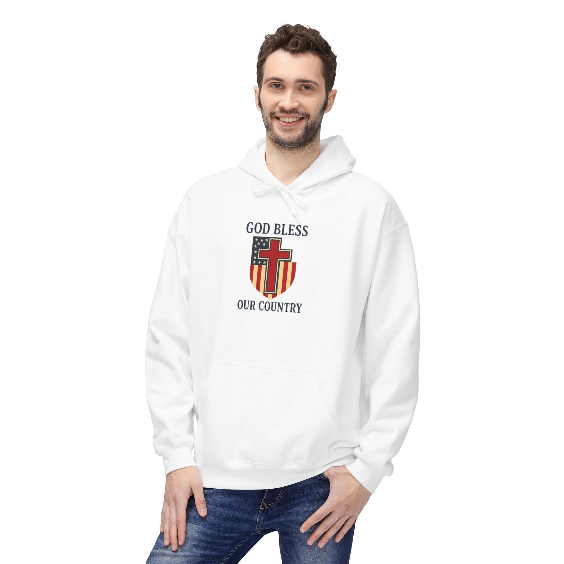 Patriotic Fleece Hoodie – Unisex Cozy Sweatshirt for All Seasons