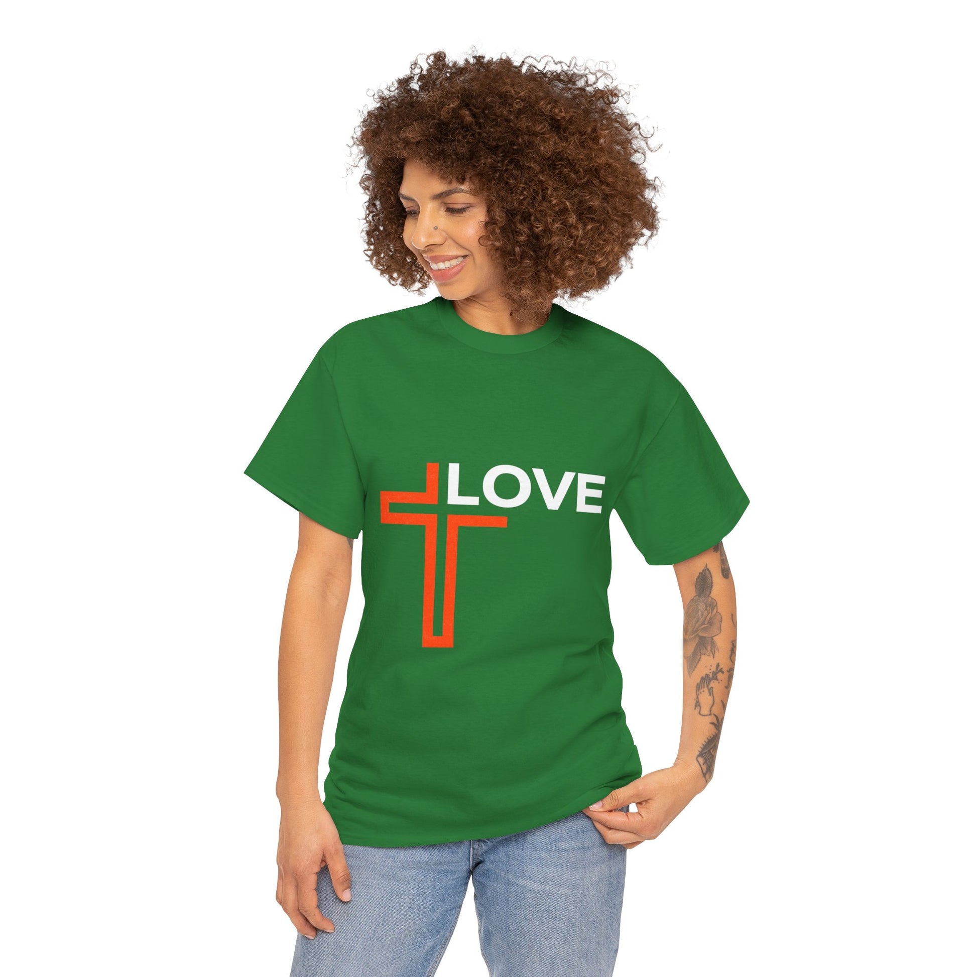 Love Unisex Heavy Cotton T-Shirt – Christian Faith Tee, Inspirational Apparel