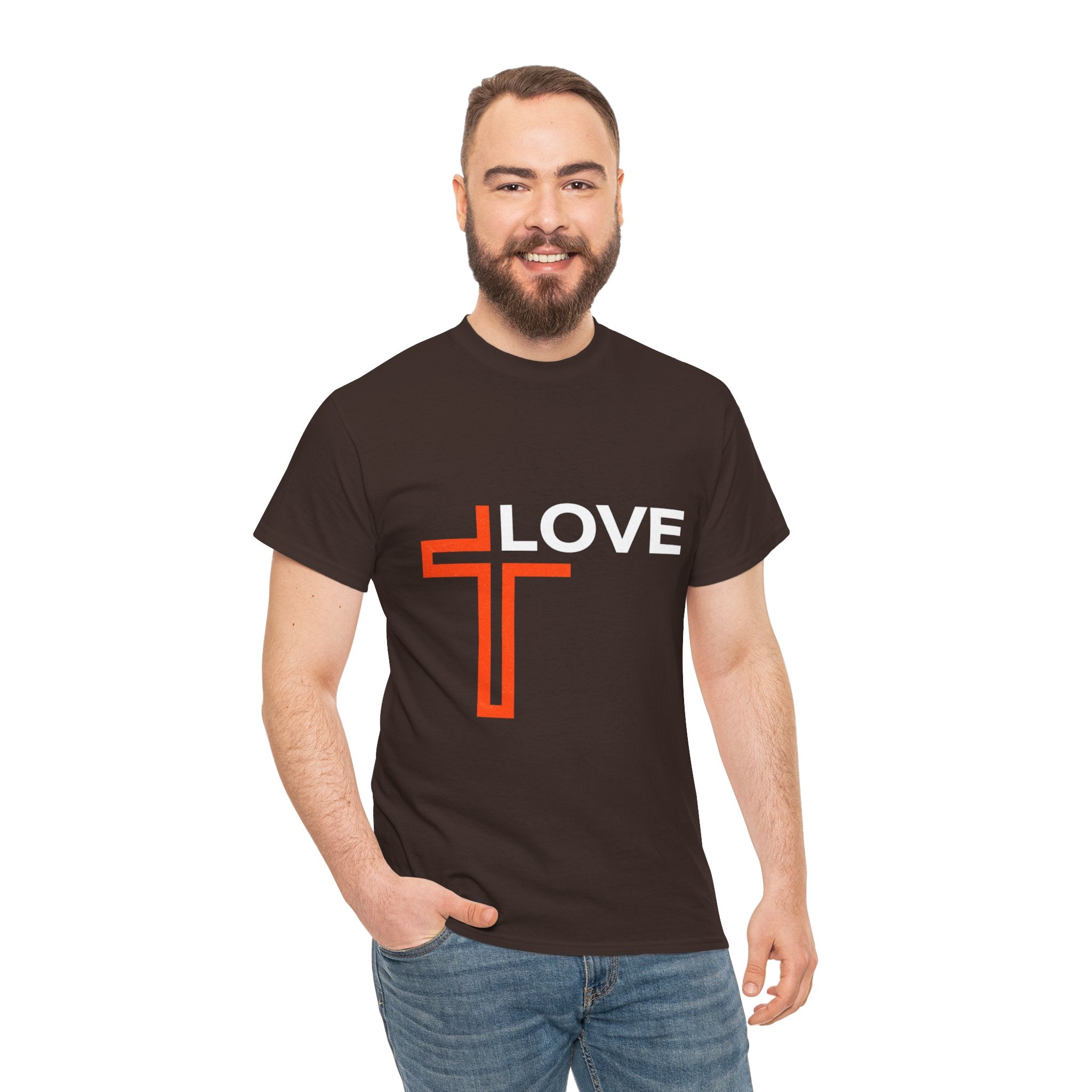 Love Unisex Heavy Cotton T-Shirt – Christian Faith Tee, Inspirational Apparel