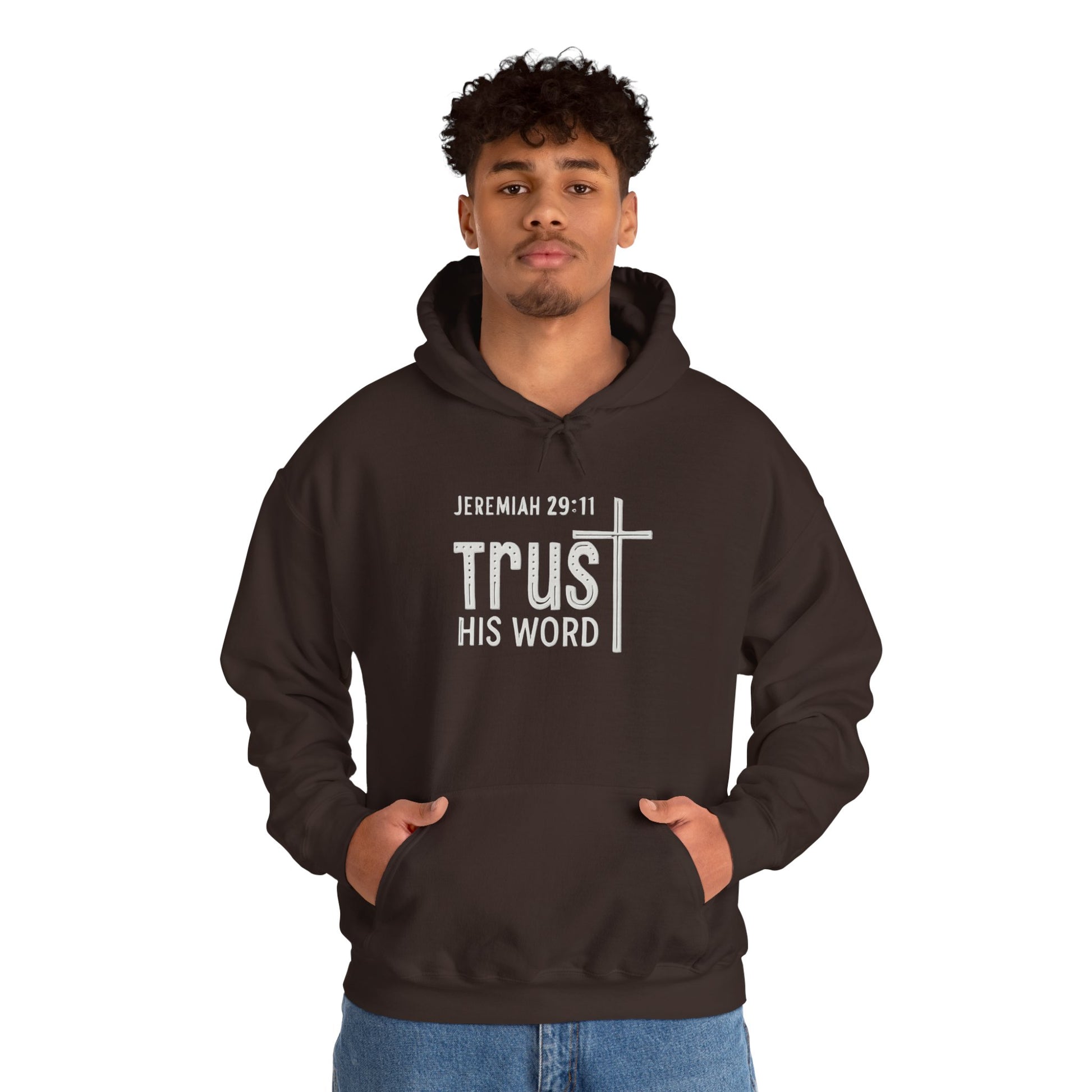 Trust His Words Hoodie – Unisex Christian Faith Sweatshirt