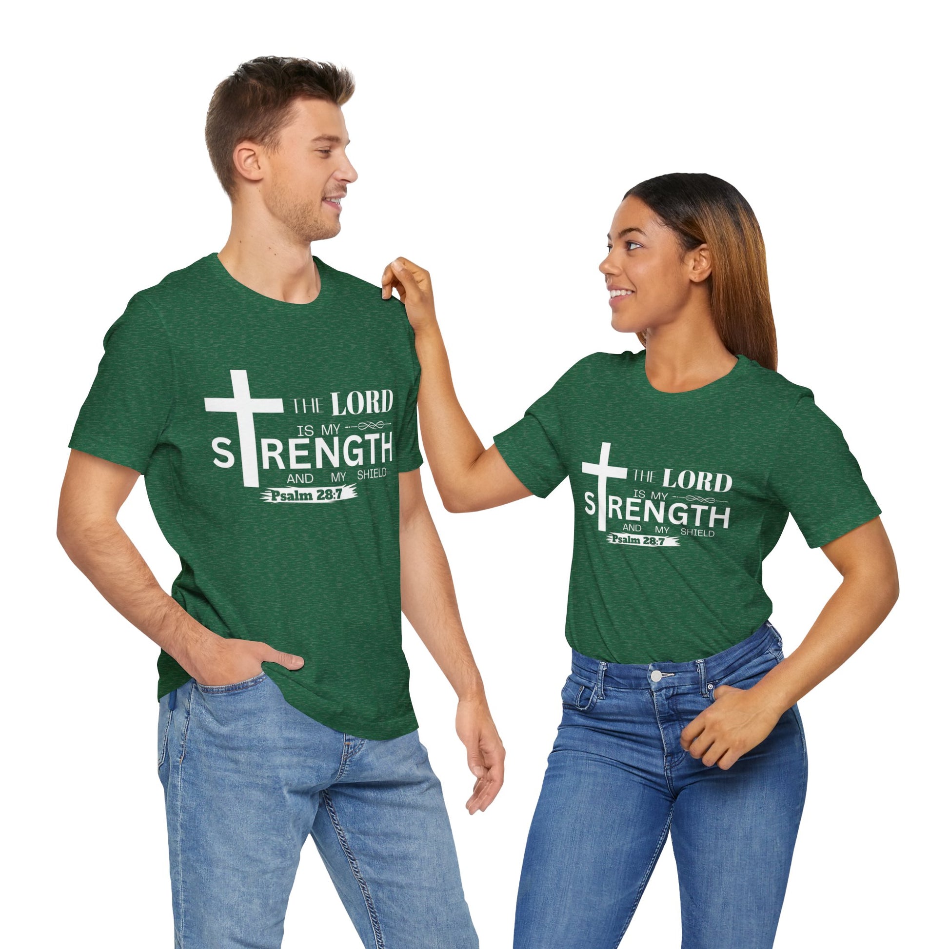 The Lord Is My Strength Tee – Psalm 28:7