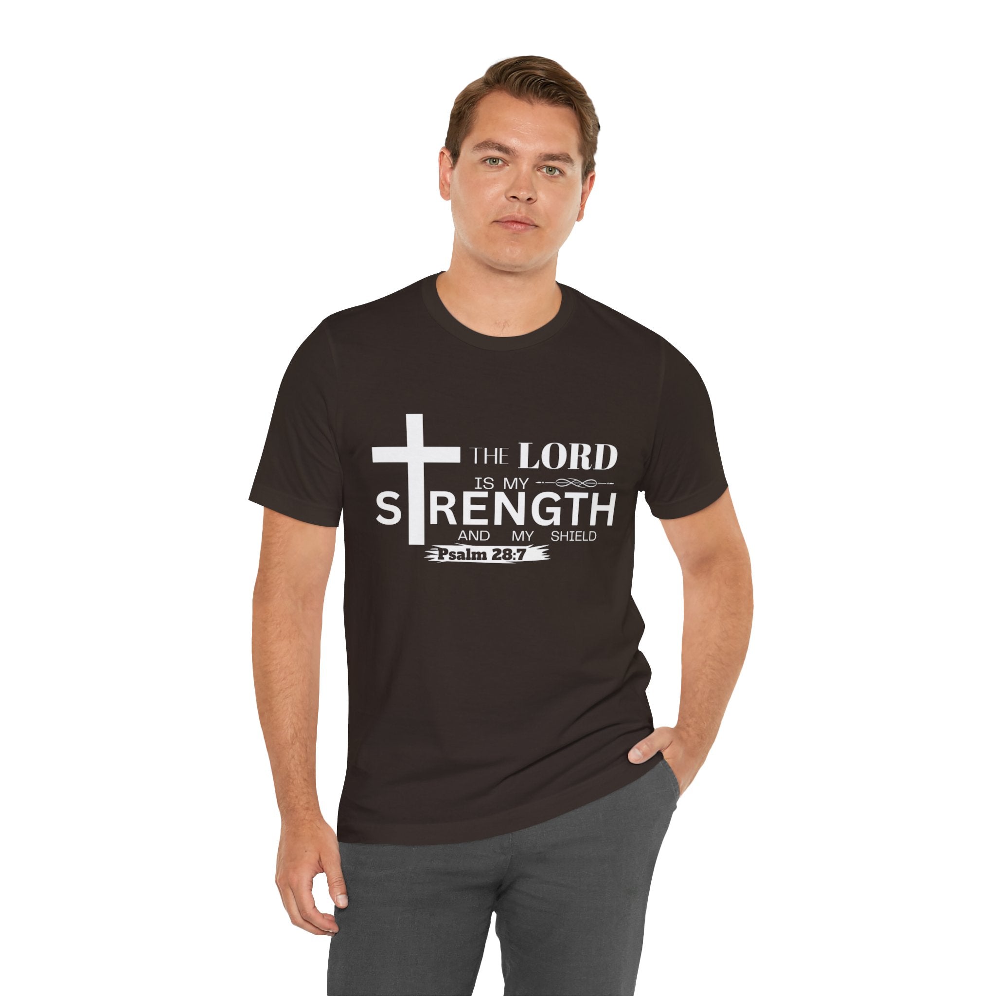 The Lord Is My Strength Tee – Psalm 28:7