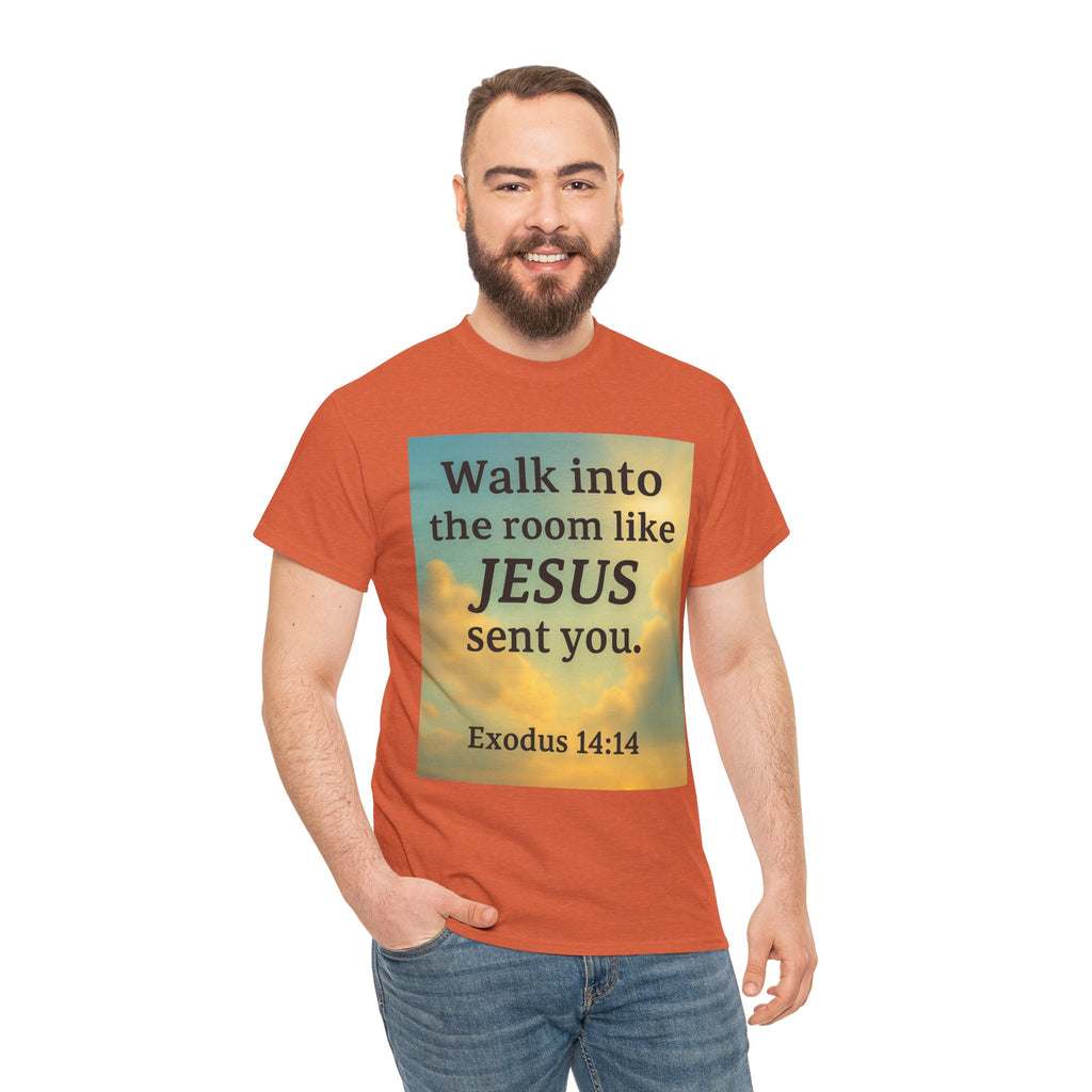 Walk into the Room like JESUS, Cotton T-Shirt