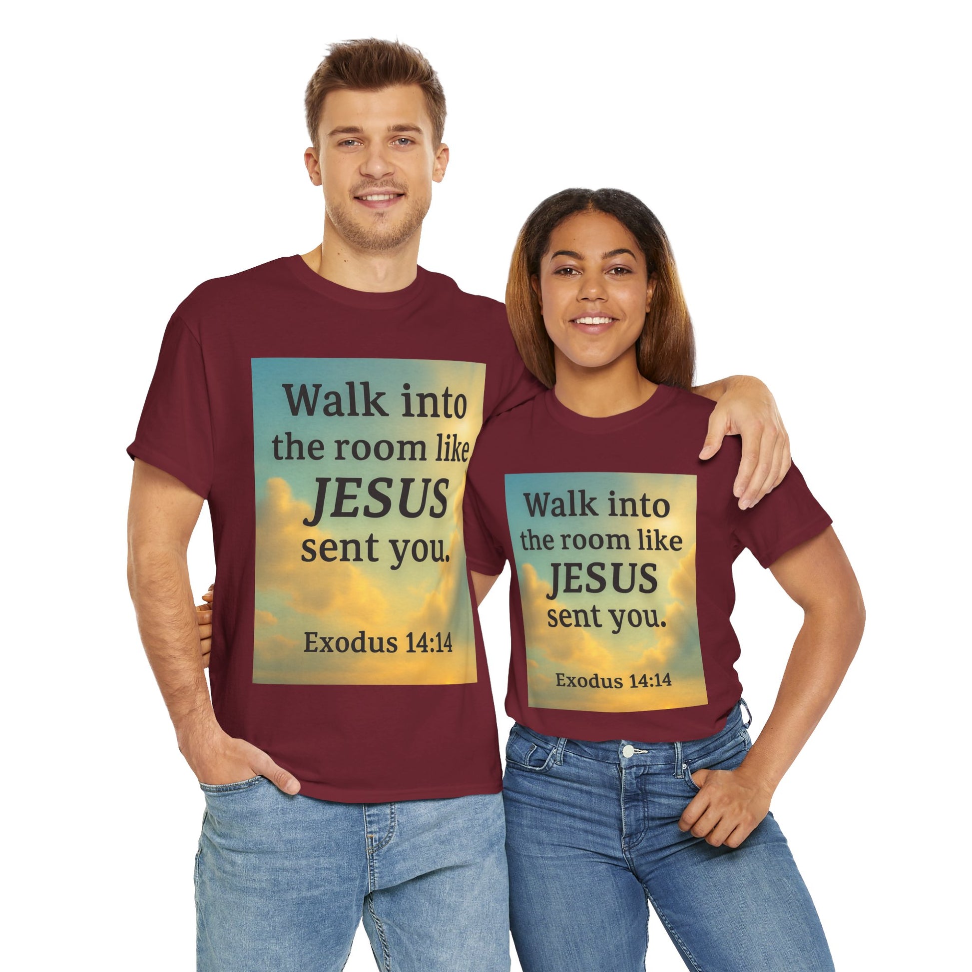 Walk into the Room like JESUS, Cotton T-Shirt