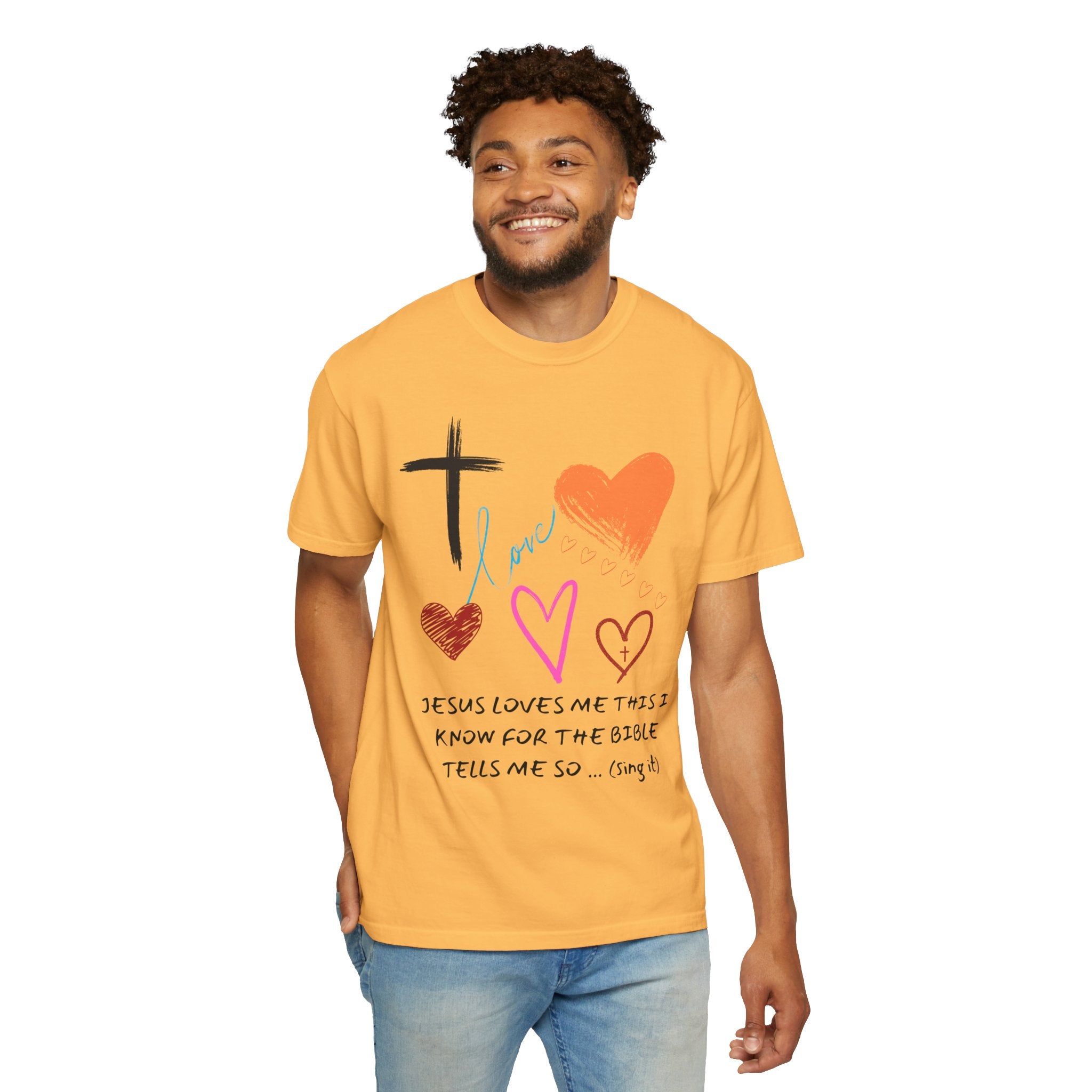 Faith-Inspired Unisex T-Shirt | Jesus Loves Me Design | Christian Apparel, Inspirational Gift, Casual Wear, Spiritual Clothing, Everyday Tee