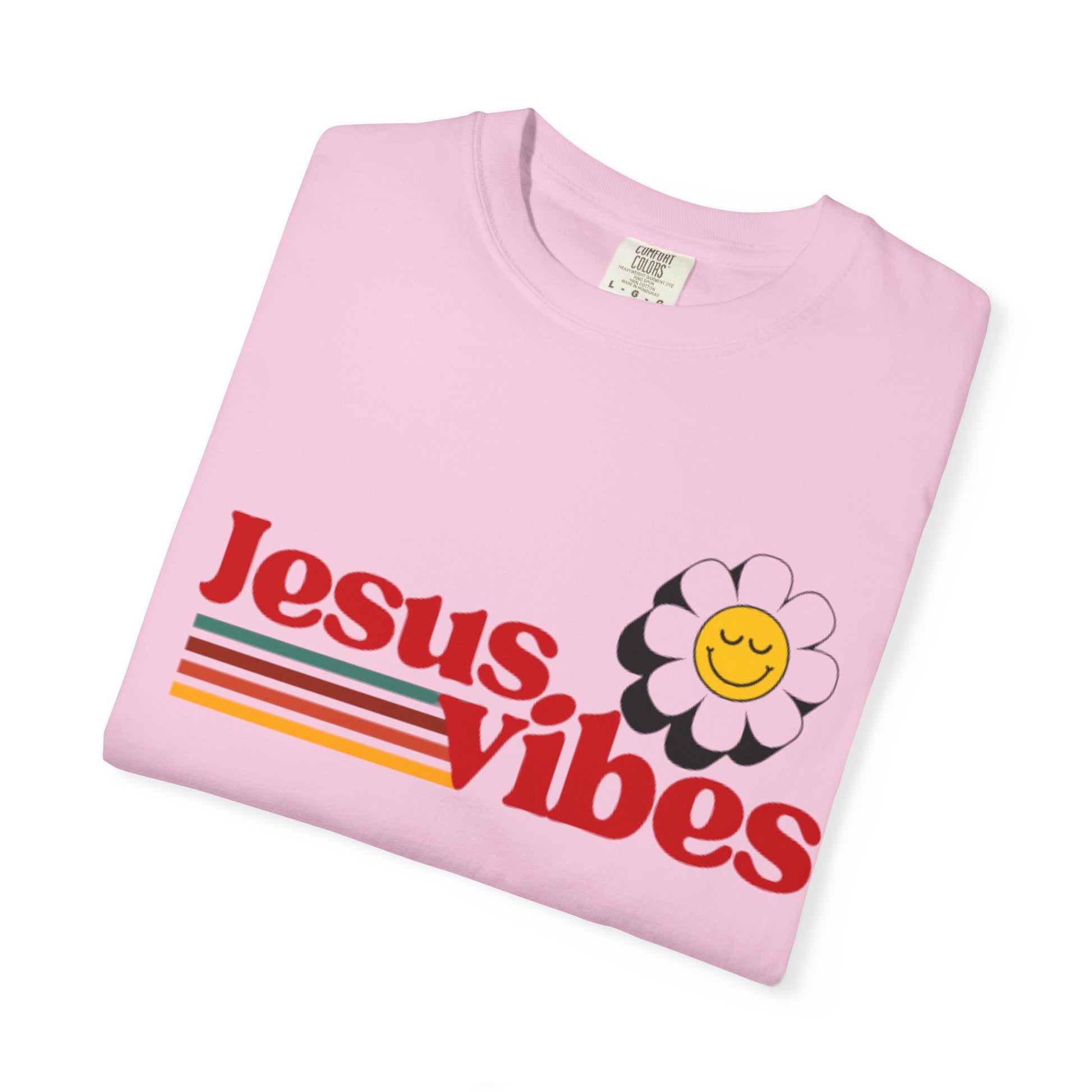 Jesus Vibes T-Shirt – Unisex Garment-Dyed Faith Tee, Christian Summer Shirt, Retro Humor Gift