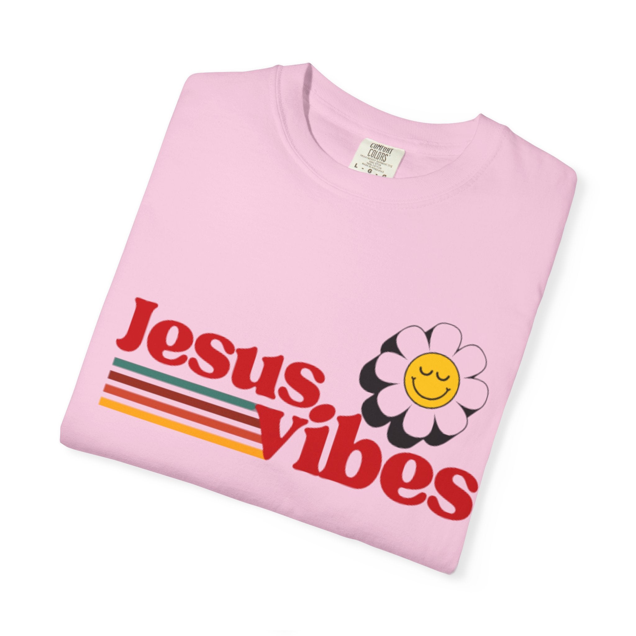 Jesus Vibes T-Shirt – Unisex Garment-Dyed Faith Tee, Christian Summer Shirt, Retro Humor Gift