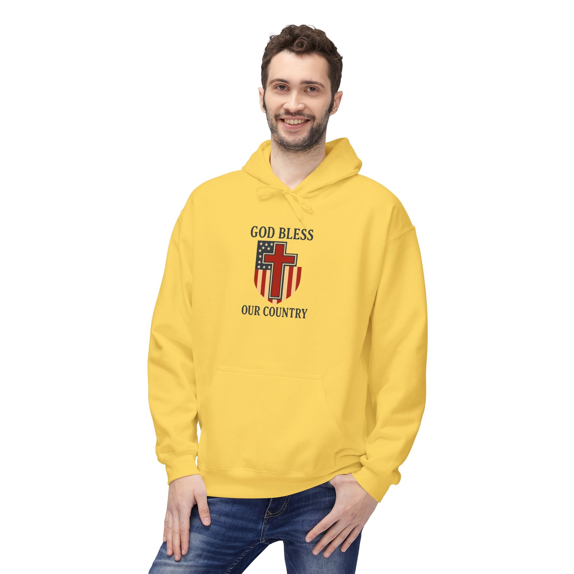 Patriotic Fleece Hoodie – Unisex Cozy Sweatshirt for All Seasons
