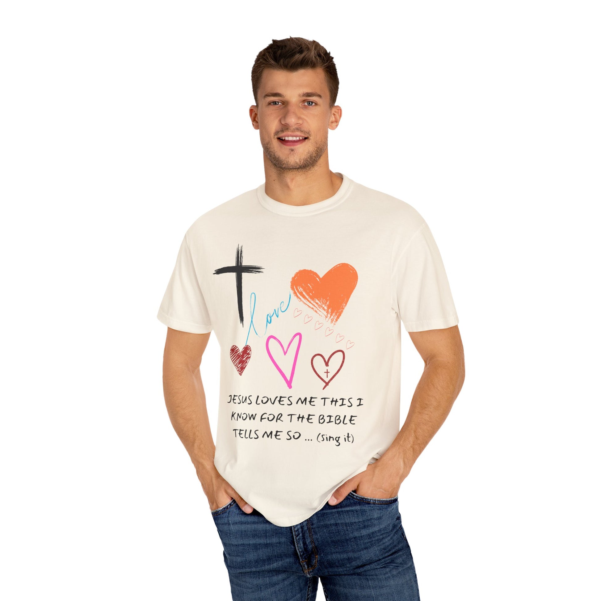 Faith-Inspired Unisex T-Shirt | Jesus Loves Me Design | Christian Apparel, Inspirational Gift, Casual Wear, Spiritual Clothing, Everyday Tee