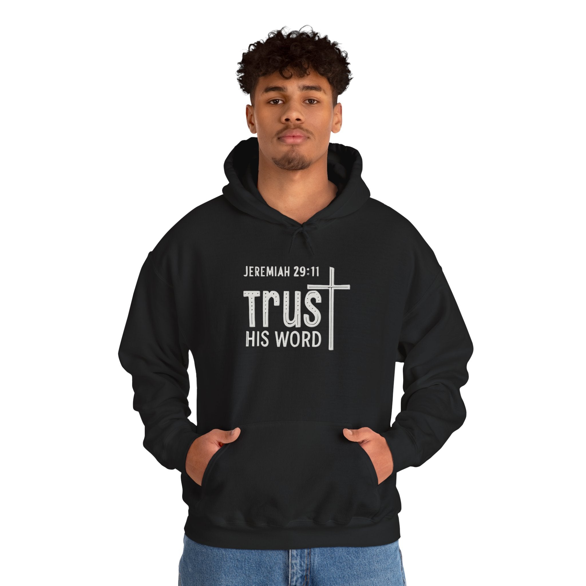Trust His Words Hoodie – Unisex Christian Faith Sweatshirt