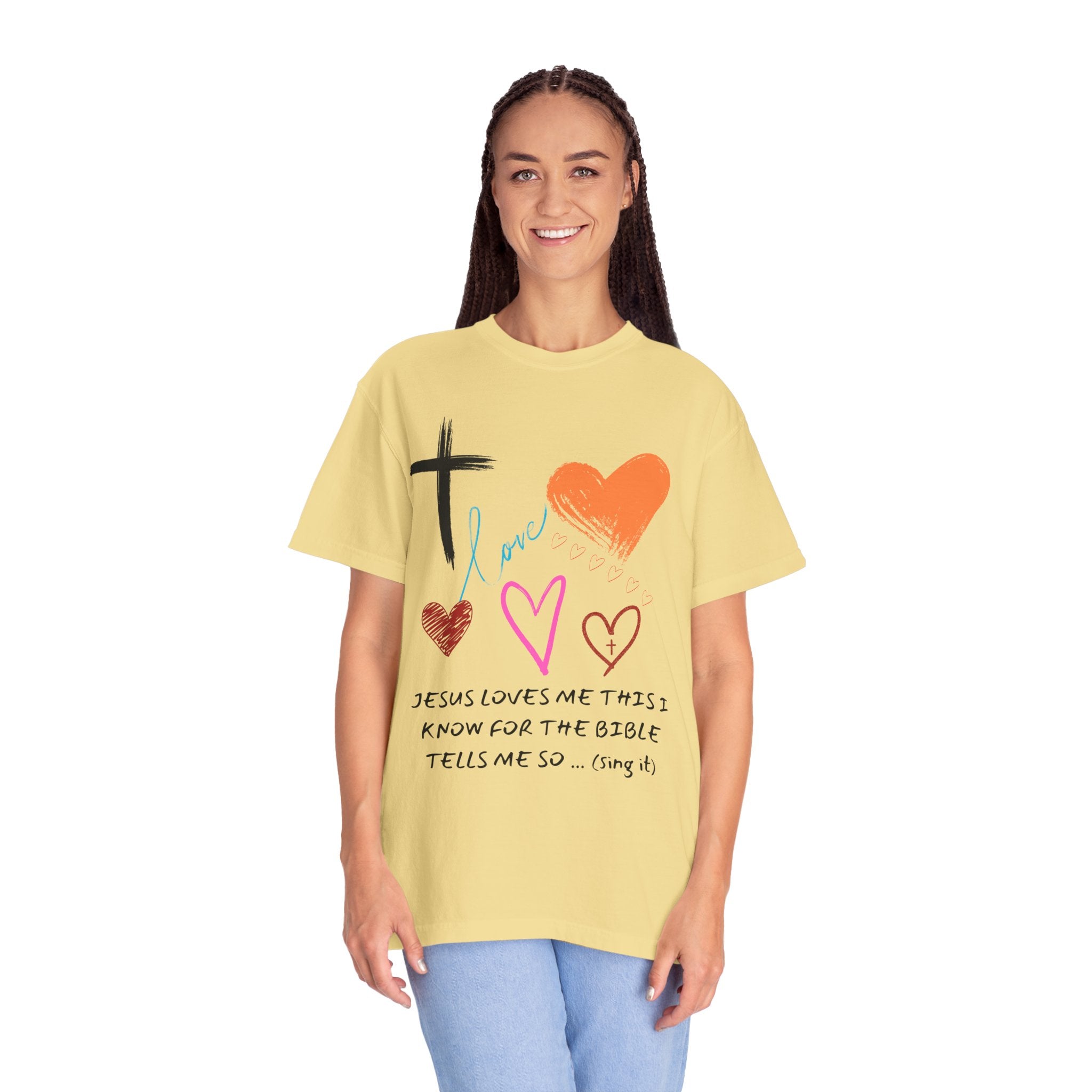 Faith-Inspired Unisex T-Shirt | Jesus Loves Me Design | Christian Apparel, Inspirational Gift, Casual Wear, Spiritual Clothing, Everyday Tee