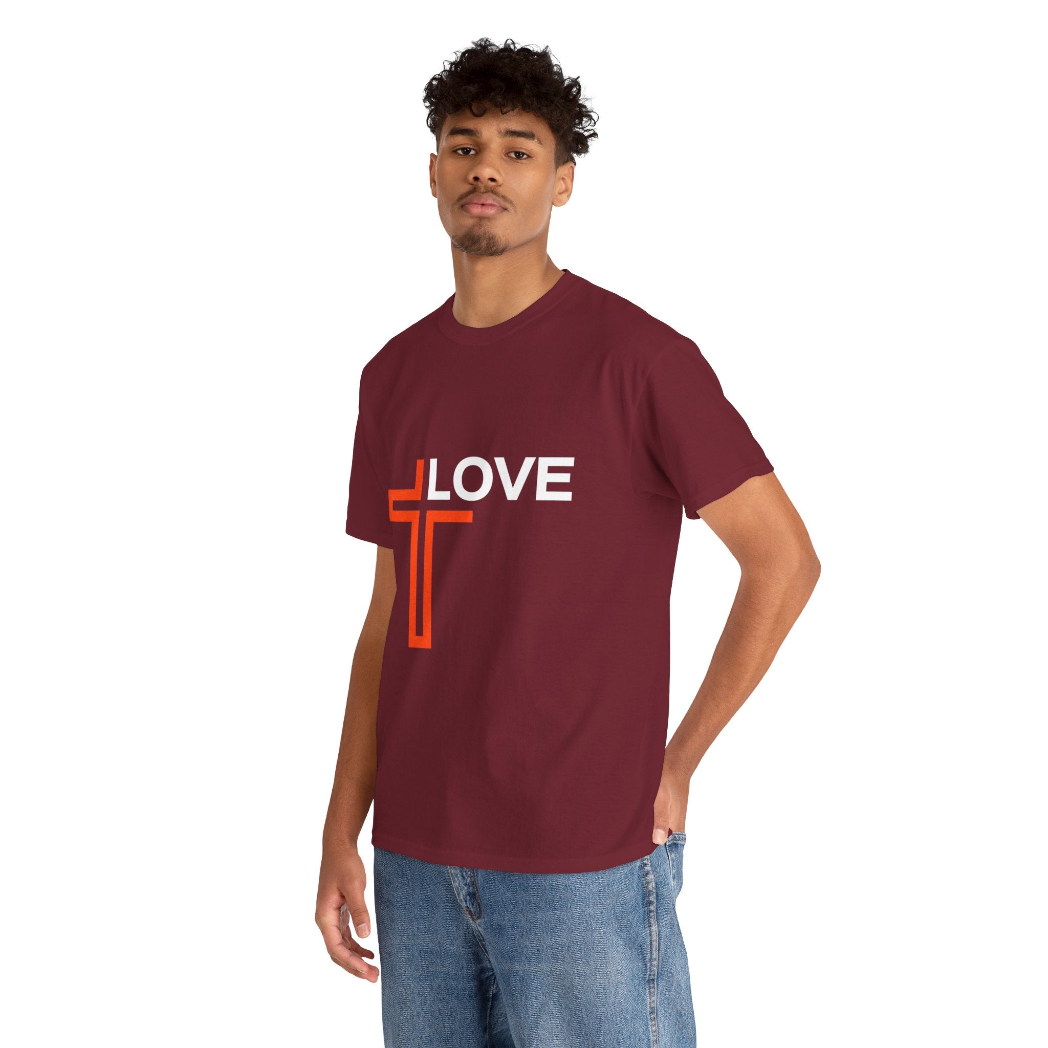 Love Unisex Heavy Cotton T-Shirt – Christian Faith Tee, Inspirational Apparel