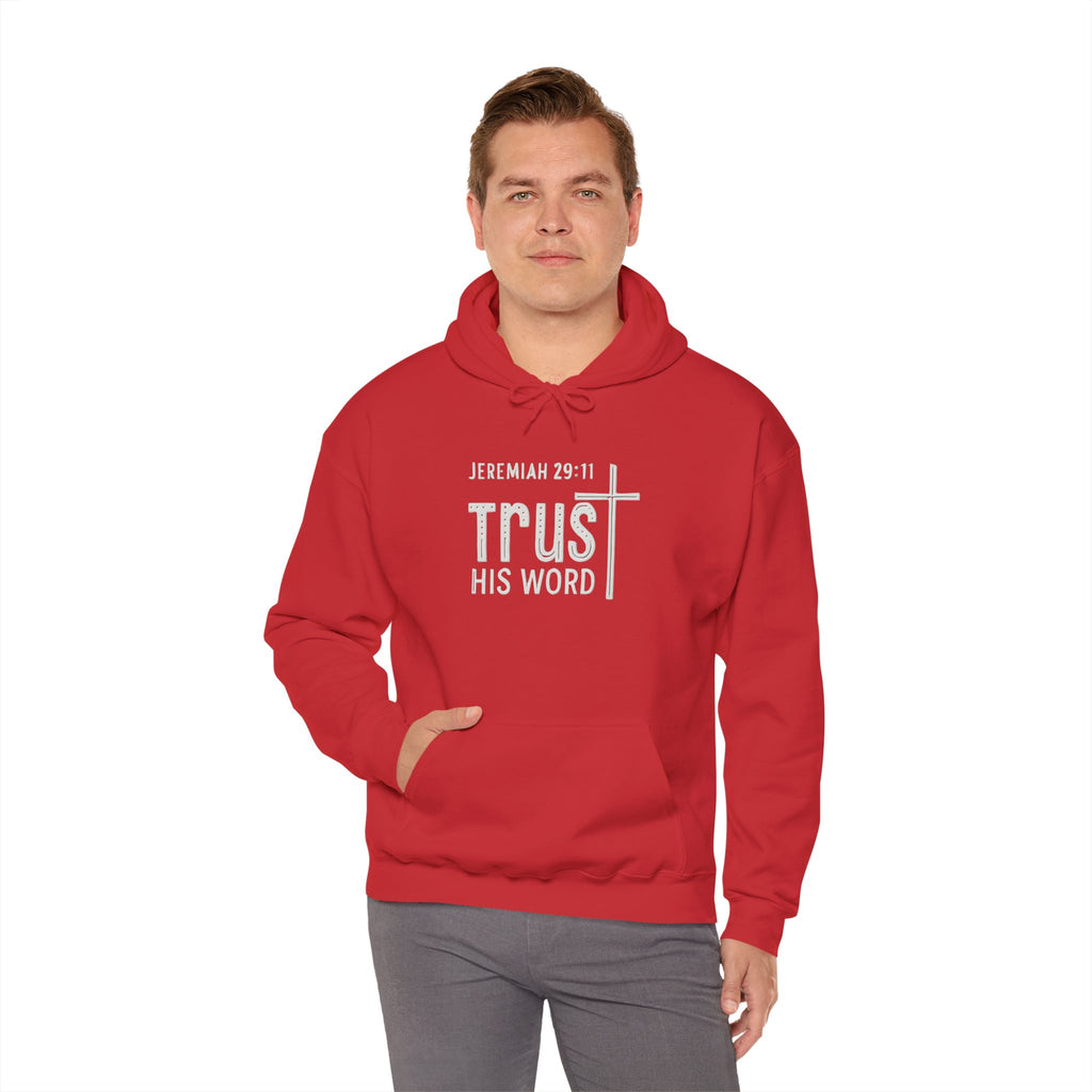 Trust His Words Hoodie – Unisex Christian Faith Sweatshirt
