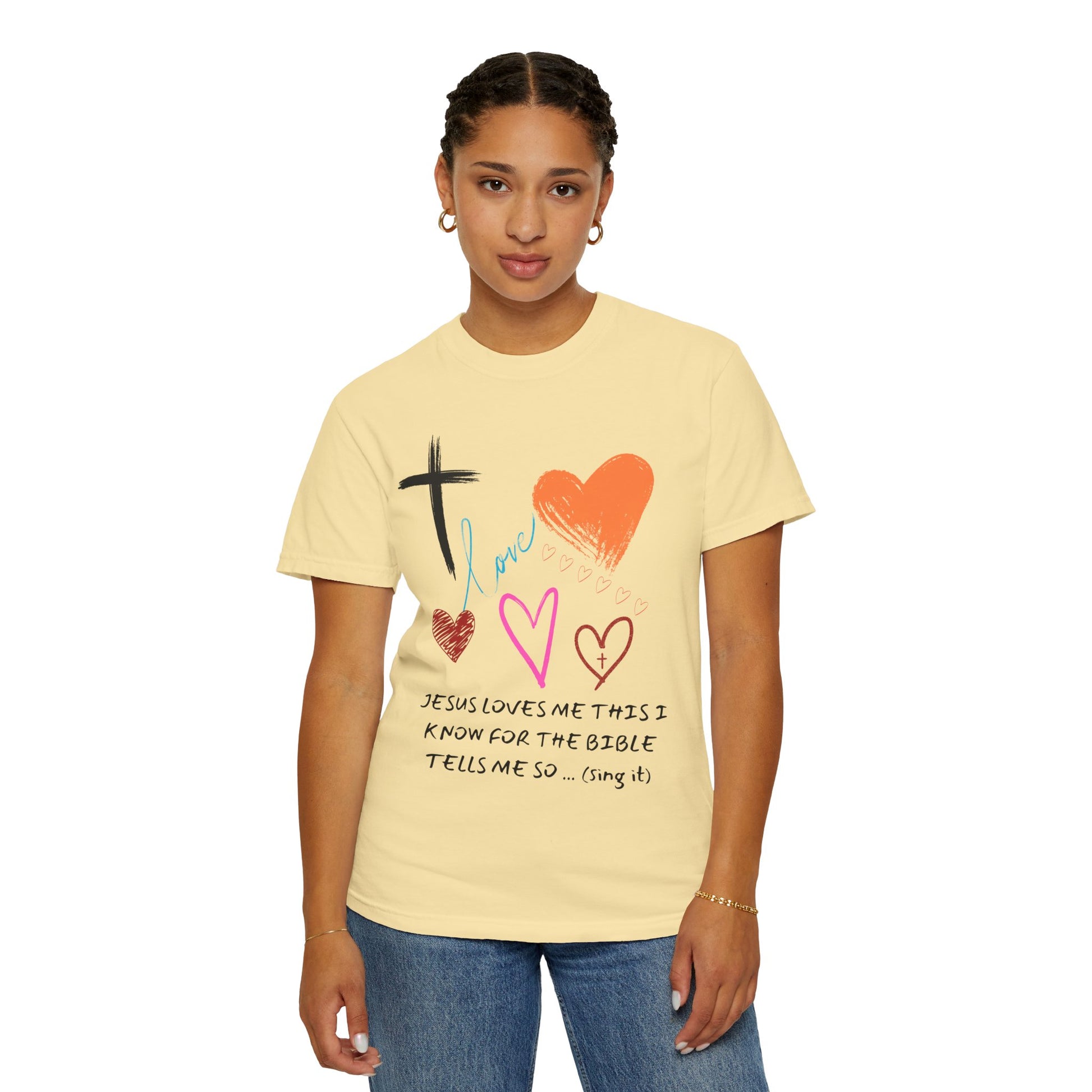 Faith-Inspired Unisex T-Shirt | Jesus Loves Me Design | Christian Apparel, Inspirational Gift, Casual Wear, Spiritual Clothing, Everyday Tee
