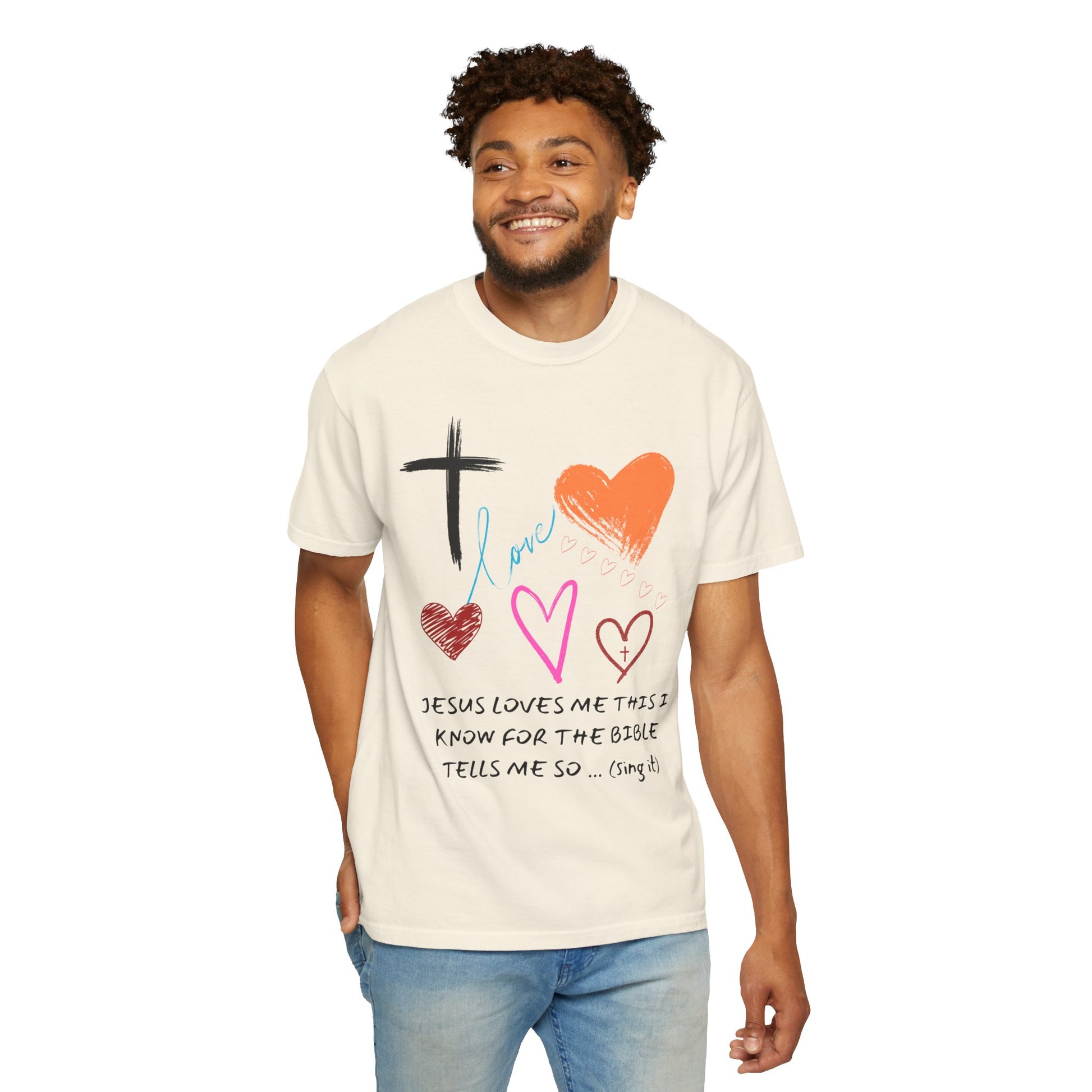Faith-Inspired Unisex T-Shirt | Jesus Loves Me Design | Christian Apparel, Inspirational Gift, Casual Wear, Spiritual Clothing, Everyday Tee