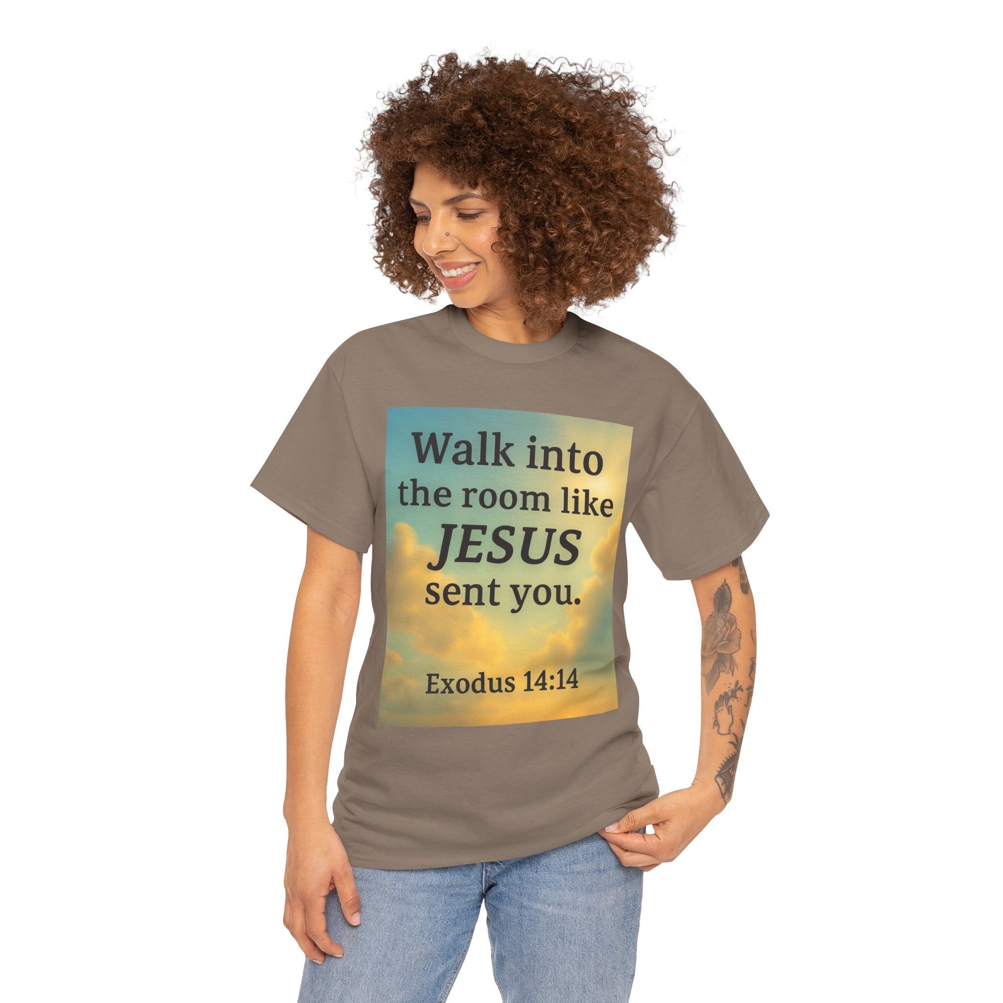 Walk into the Room like JESUS, Cotton T-Shirt