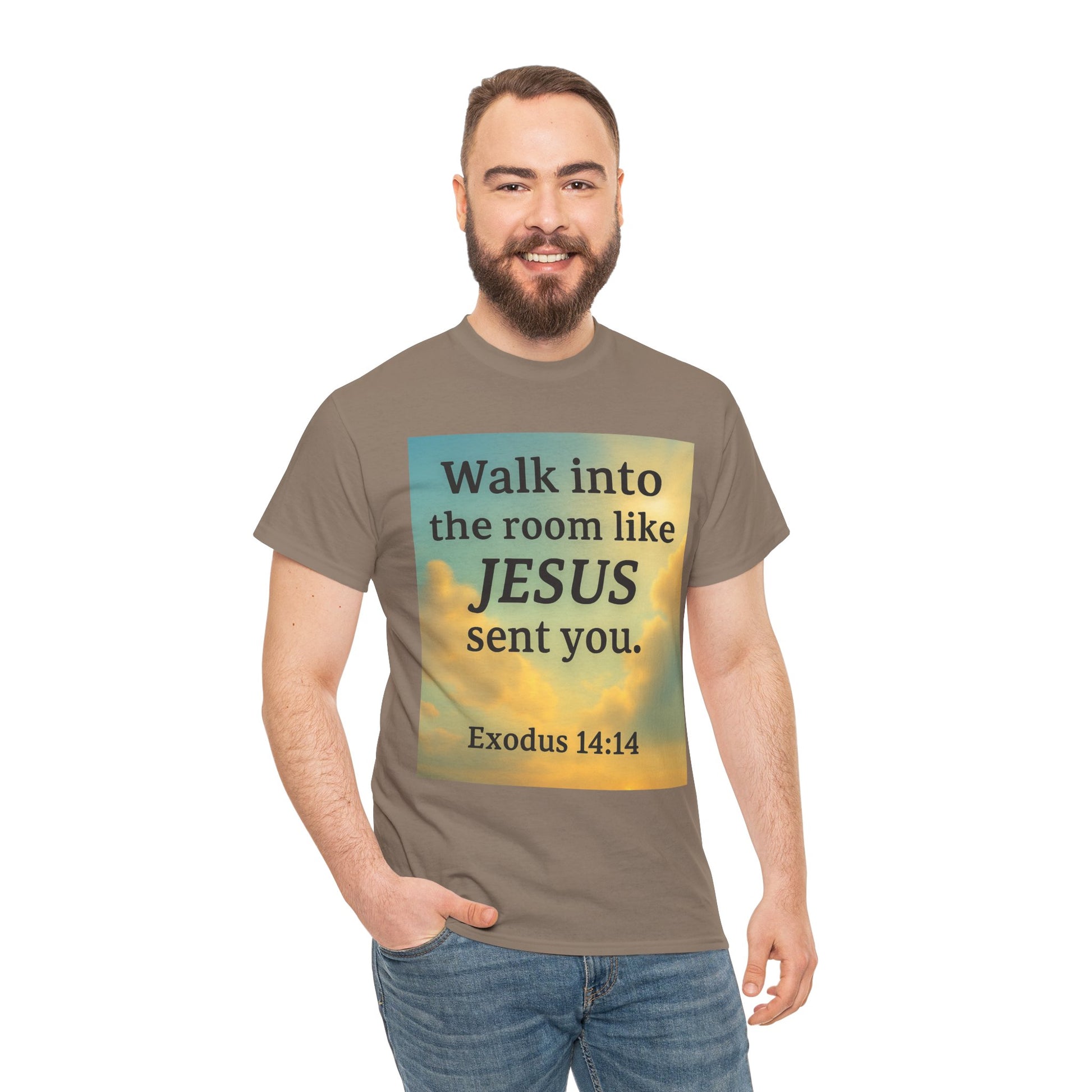 Walk into the Room like JESUS, Cotton T-Shirt