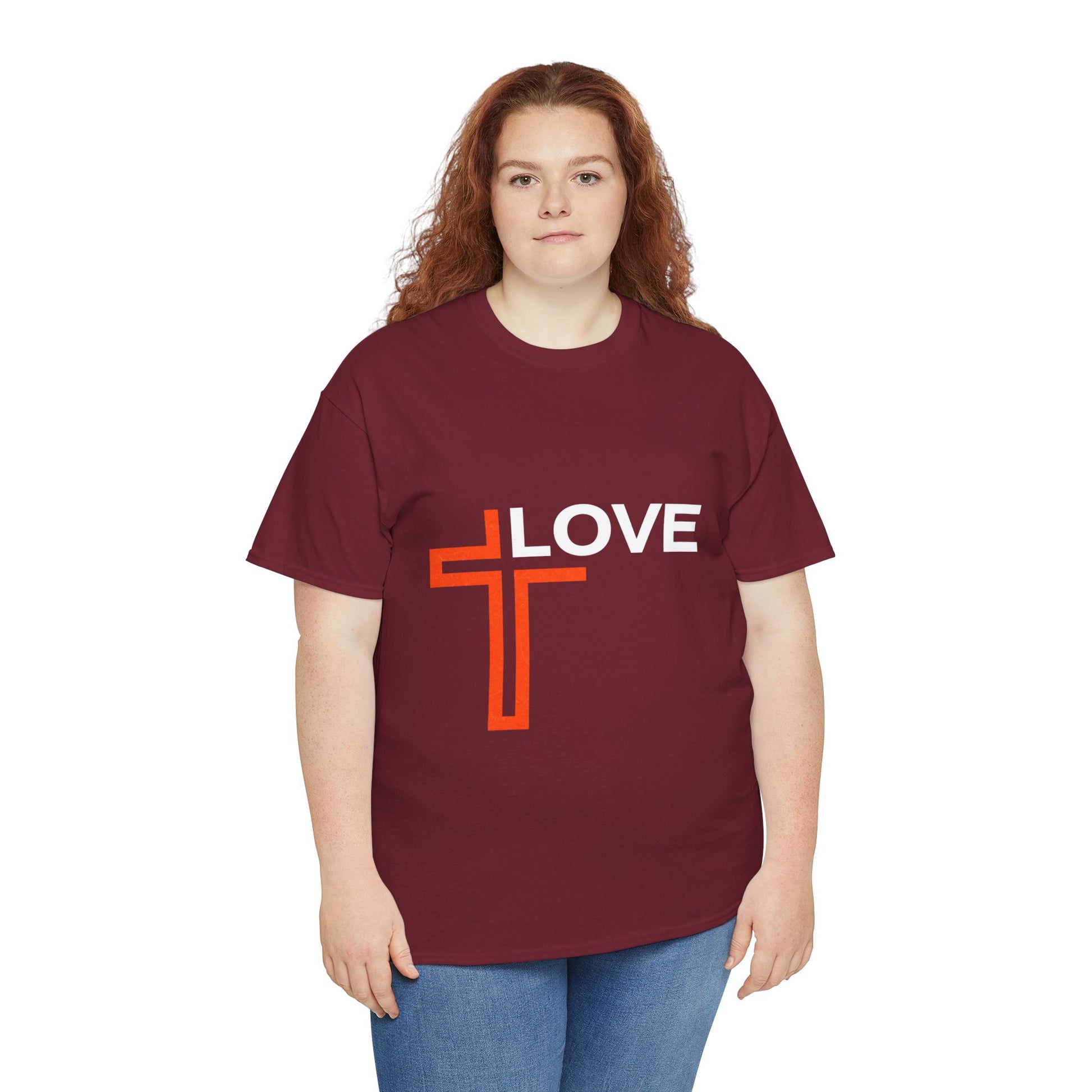 Love Unisex Heavy Cotton T-Shirt – Christian Faith Tee, Inspirational Apparel