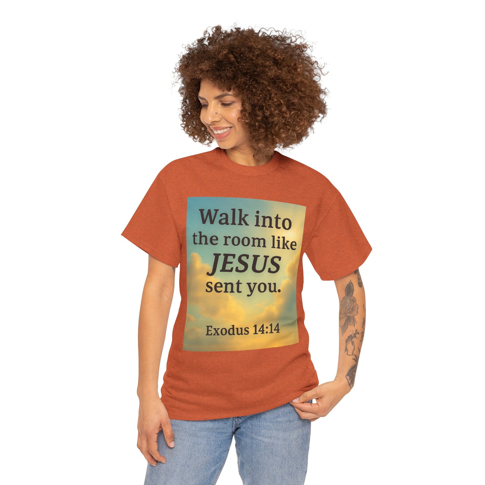 Walk into the Room like JESUS, Cotton T-Shirt