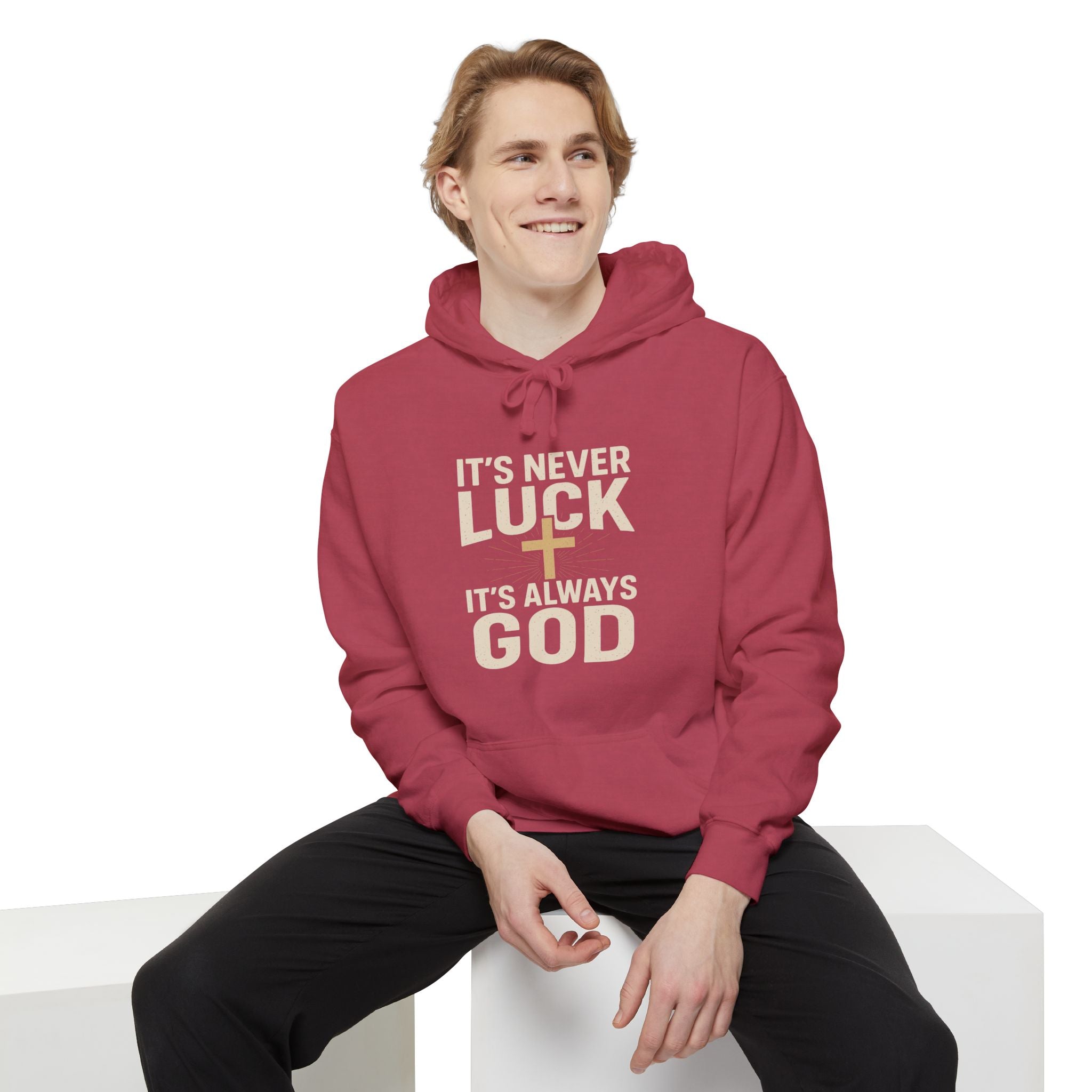 Unisex Garment-Dyed Hoodie with Inspirational Quote - Perfect Gift for Faithful Friends, Cozy Sweatshirt for Every Occasion, Religion [...]