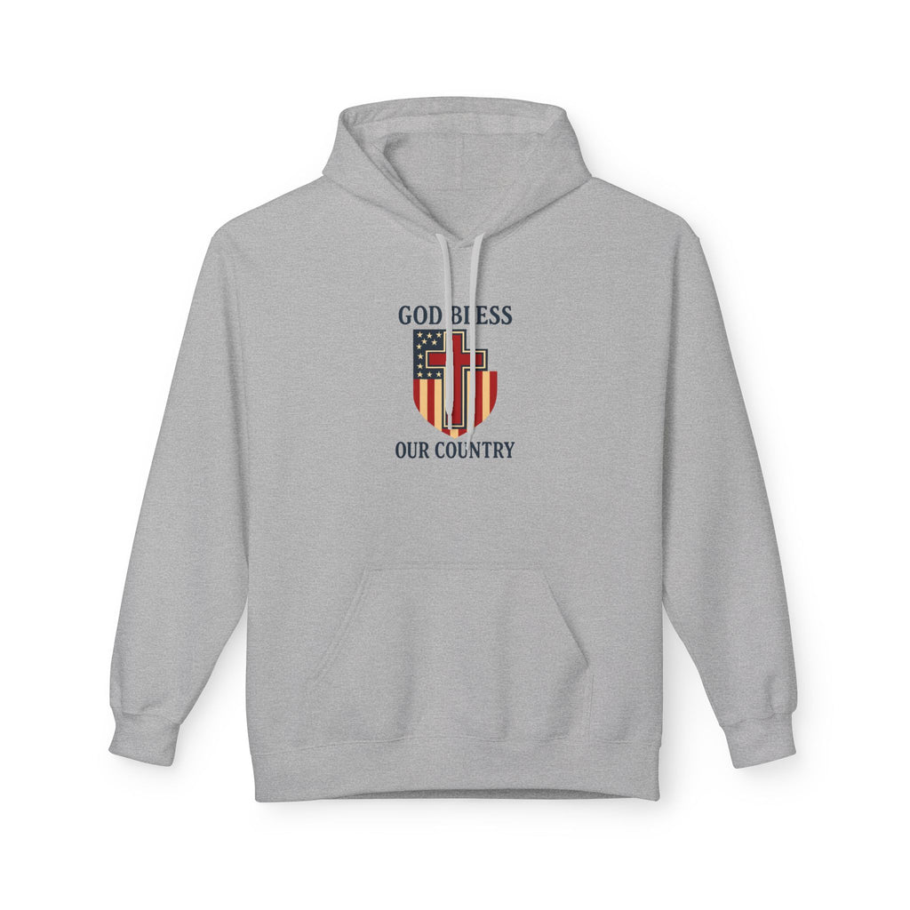 Patriotic Fleece Hoodie – Unisex Cozy Sweatshirt for All Seasons