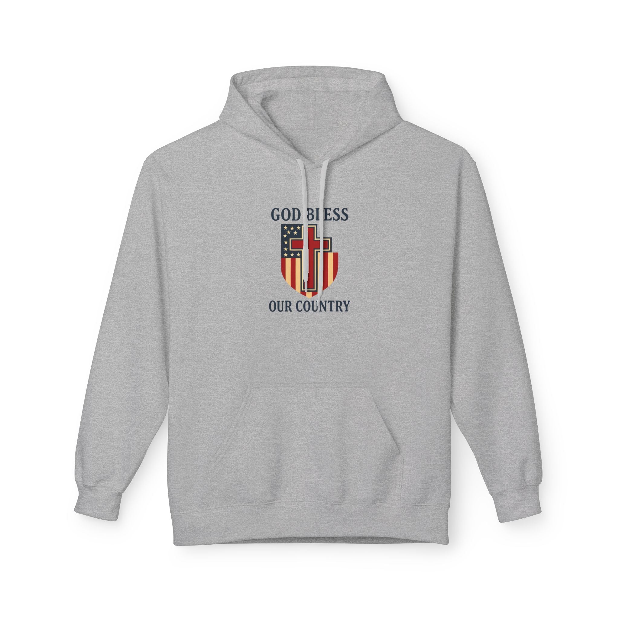 Patriotic Fleece Hoodie – Unisex Cozy Sweatshirt for All Seasons