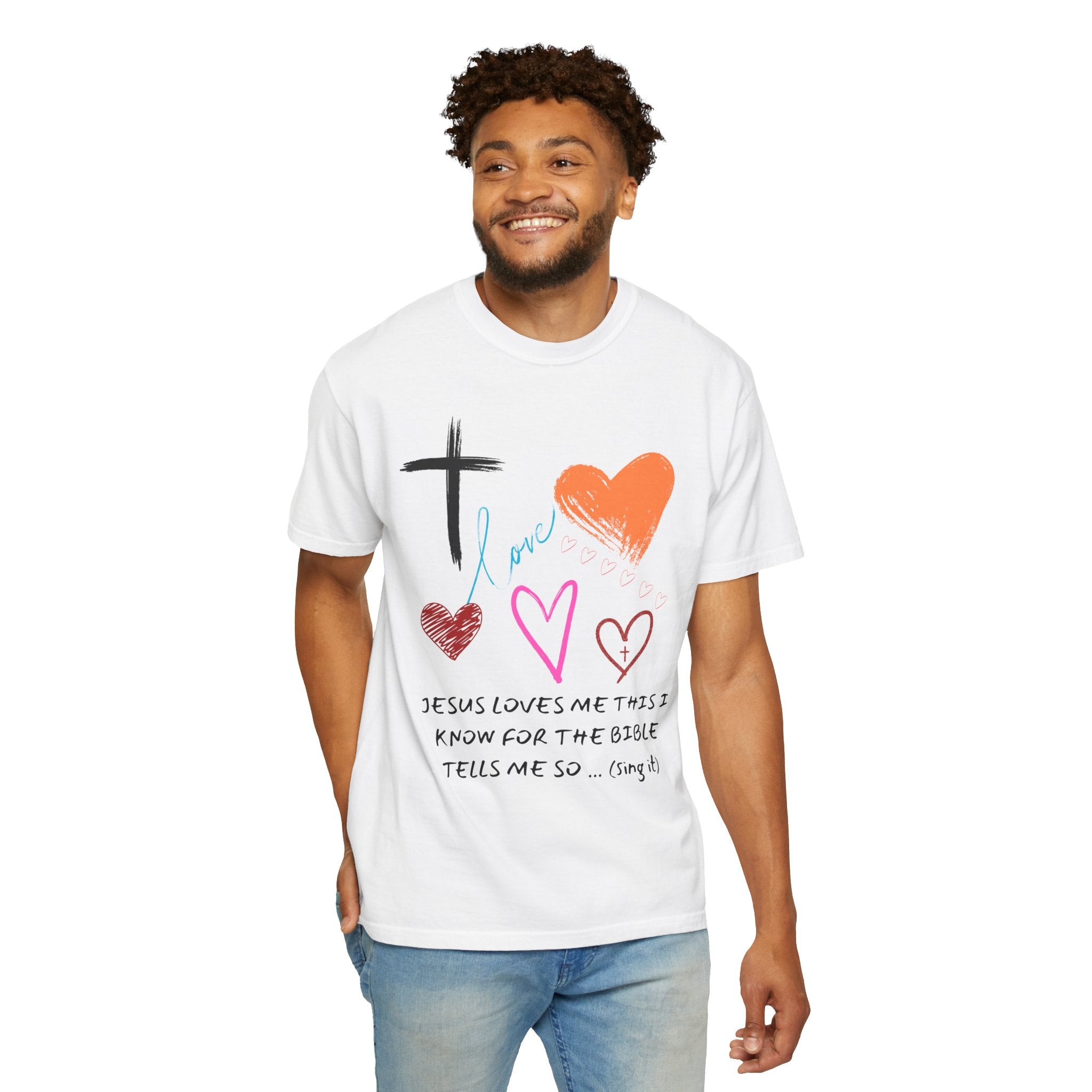 Faith-Inspired Unisex T-Shirt | Jesus Loves Me Design | Christian Apparel, Inspirational Gift, Casual Wear, Spiritual Clothing, Everyday Tee