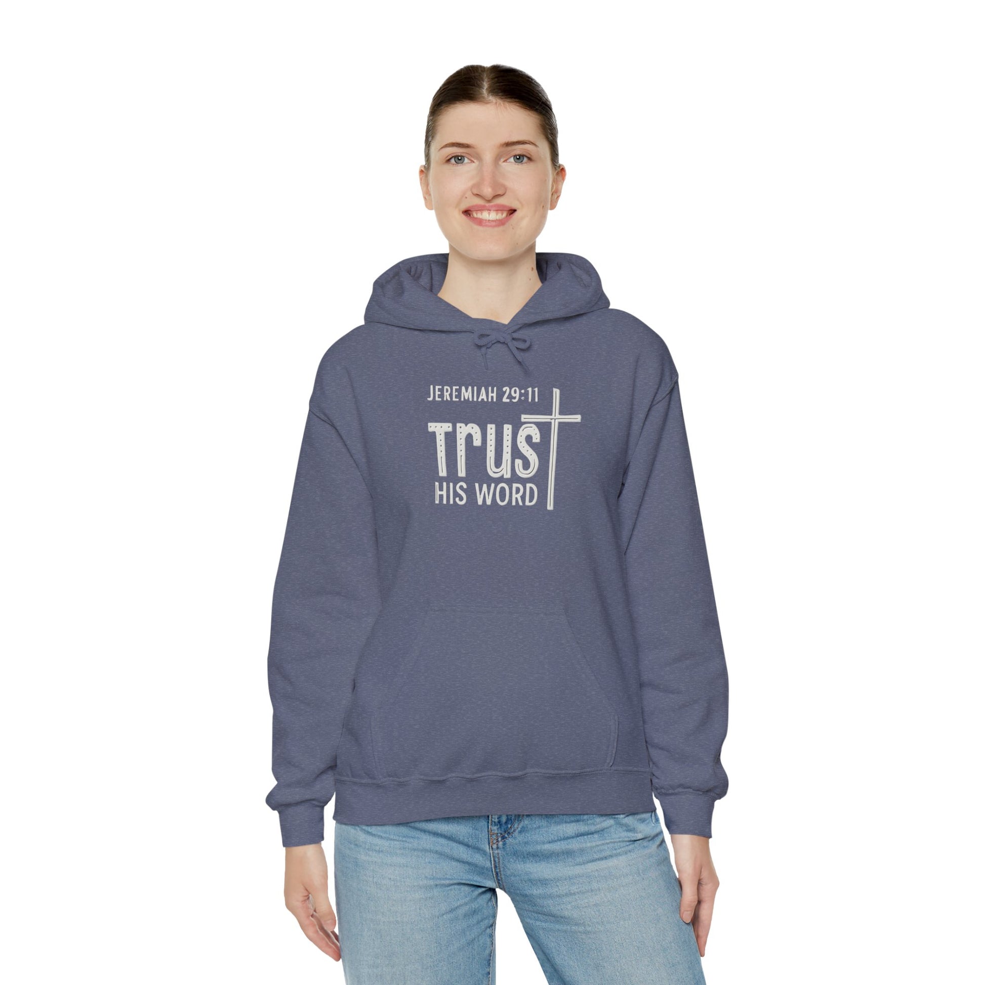 Trust His Words Hoodie – Unisex Christian Faith Sweatshirt