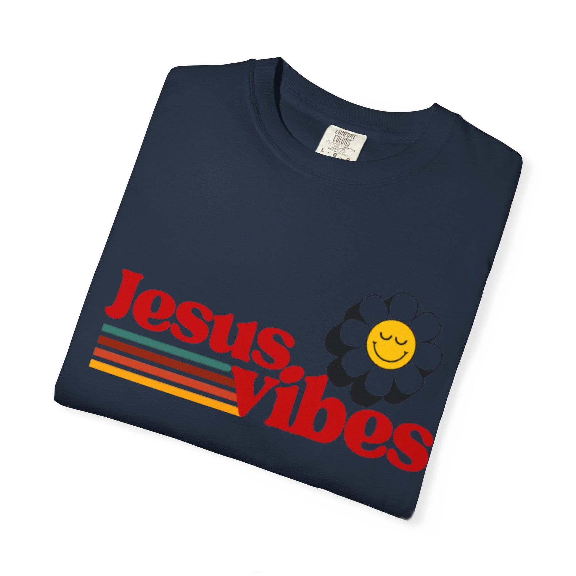 Jesus Vibes T-Shirt – Unisex Garment-Dyed Faith Tee, Christian Summer Shirt, Retro Humor Gift