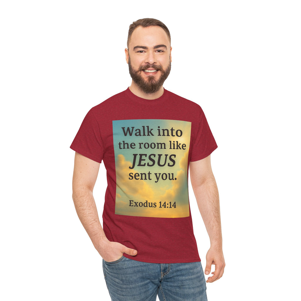 Walk into the Room like JESUS, Cotton T-Shirt