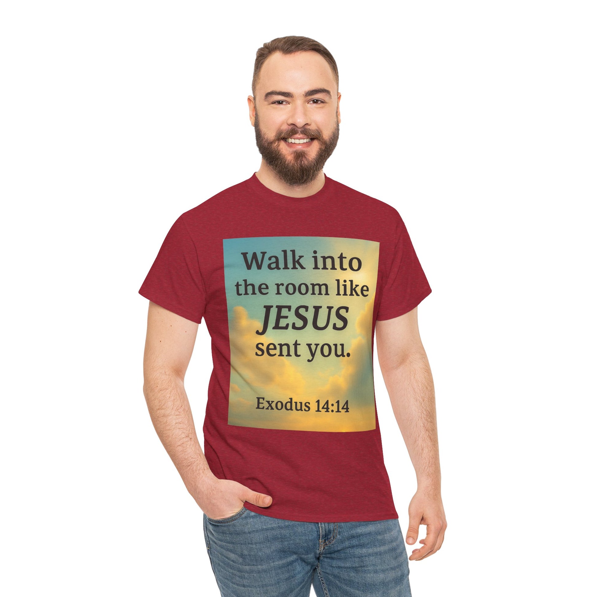 Walk into the Room like JESUS, Cotton T-Shirt