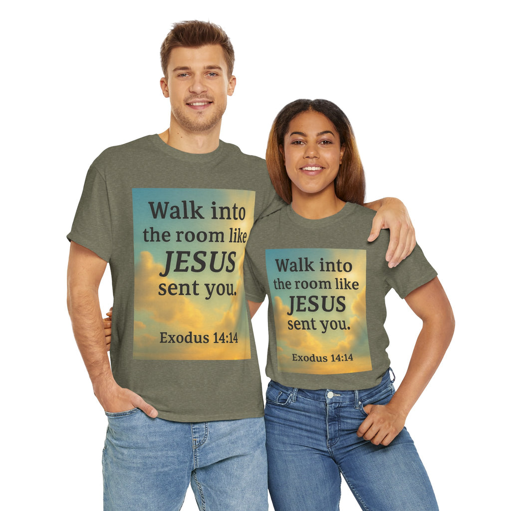Walk into the Room like JESUS, Cotton T-Shirt