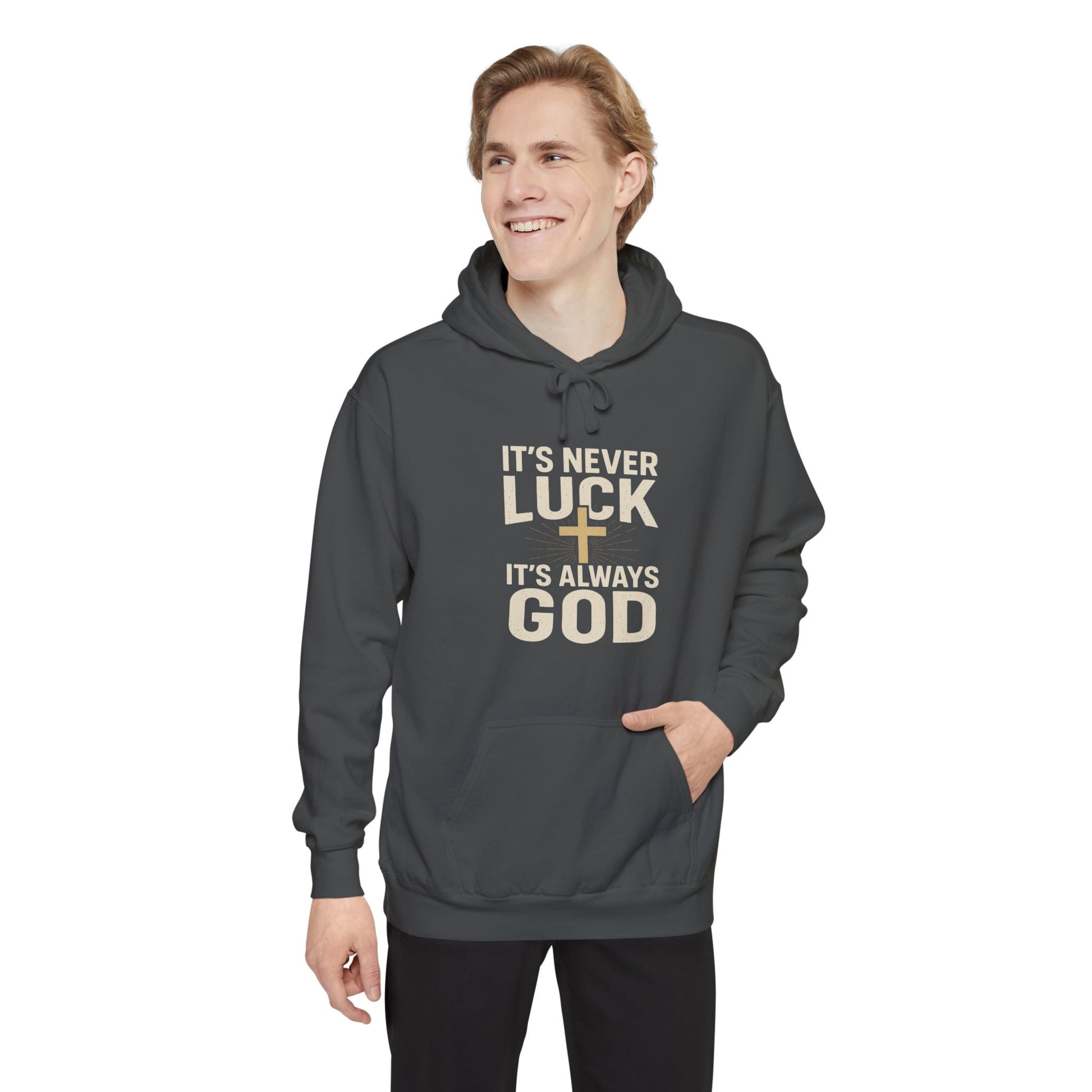 Unisex Garment-Dyed Hoodie with Inspirational Quote - Perfect Gift for Faithful Friends, Cozy Sweatshirt for Every Occasion, Religion [...]