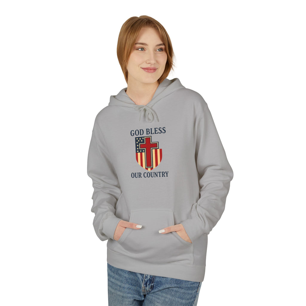 Patriotic Fleece Hoodie – Unisex Cozy Sweatshirt for All Seasons