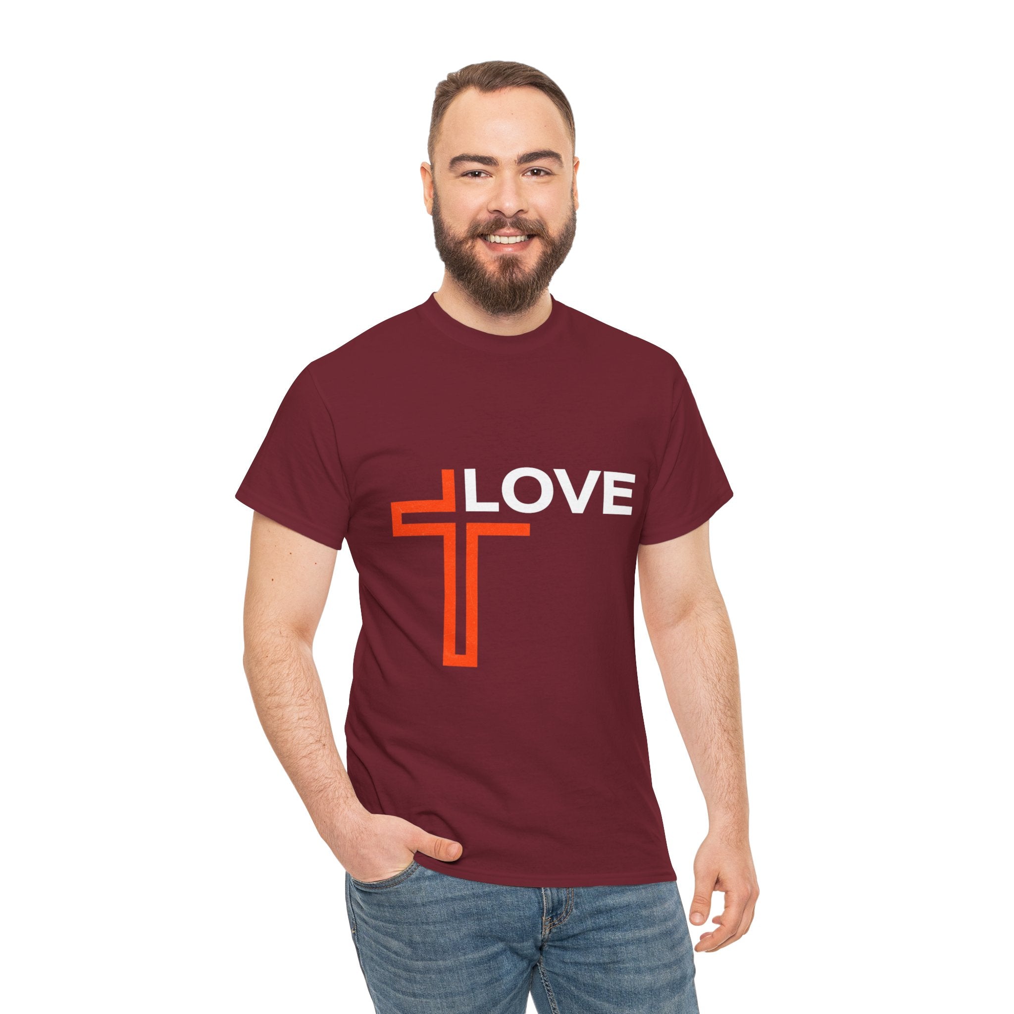 Love Unisex Heavy Cotton T-Shirt – Christian Faith Tee, Inspirational Apparel