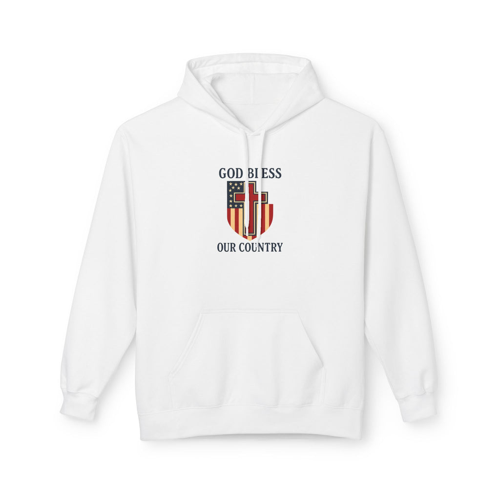 Patriotic Fleece Hoodie – Unisex Cozy Sweatshirt for All Seasons