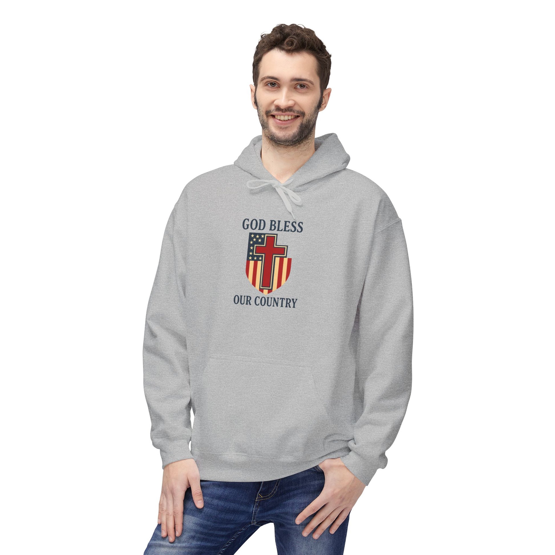 Patriotic Fleece Hoodie – Unisex Cozy Sweatshirt for All Seasons
