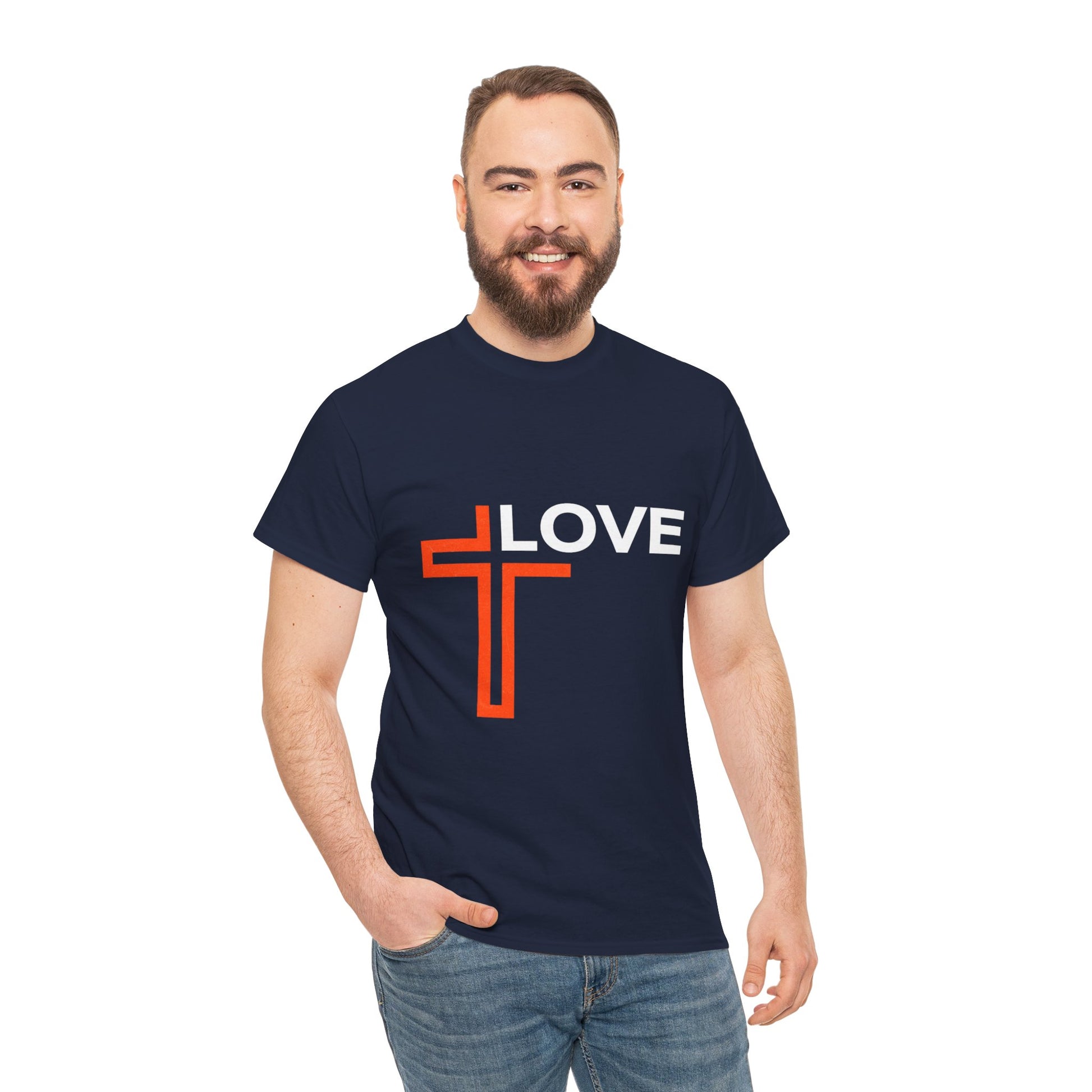Love Unisex Heavy Cotton T-Shirt – Christian Faith Tee, Inspirational Apparel