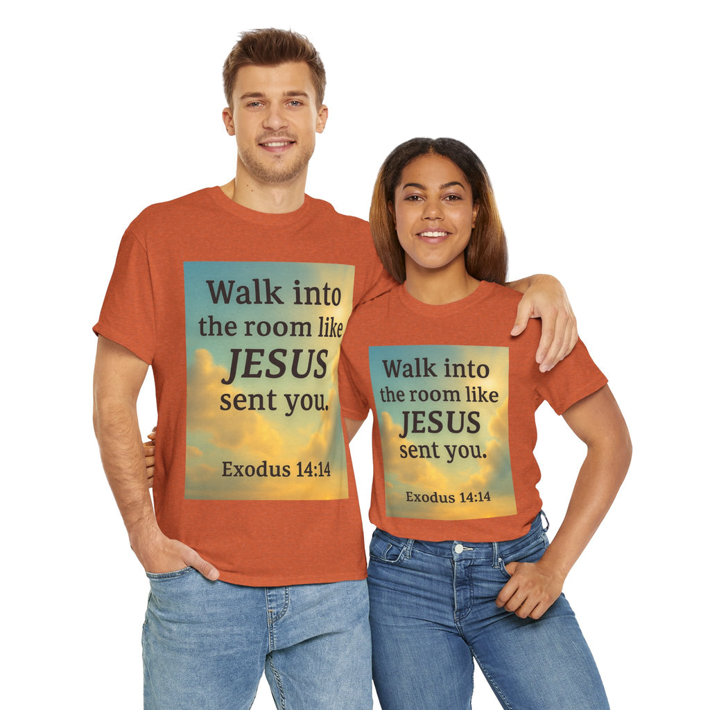 Walk into the Room like JESUS, Cotton T-Shirt