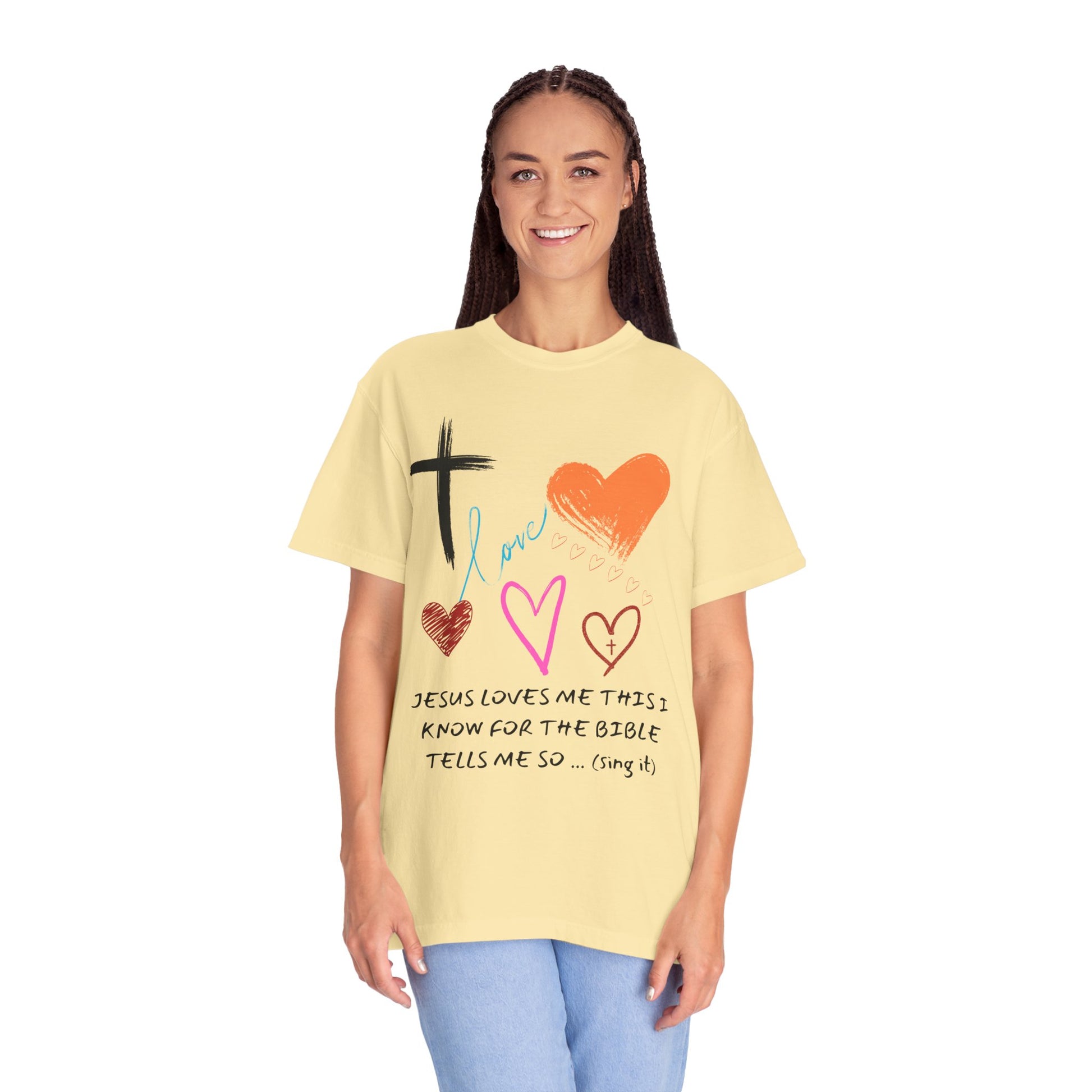 Faith-Inspired Unisex T-Shirt | Jesus Loves Me Design | Christian Apparel, Inspirational Gift, Casual Wear, Spiritual Clothing, Everyday Tee