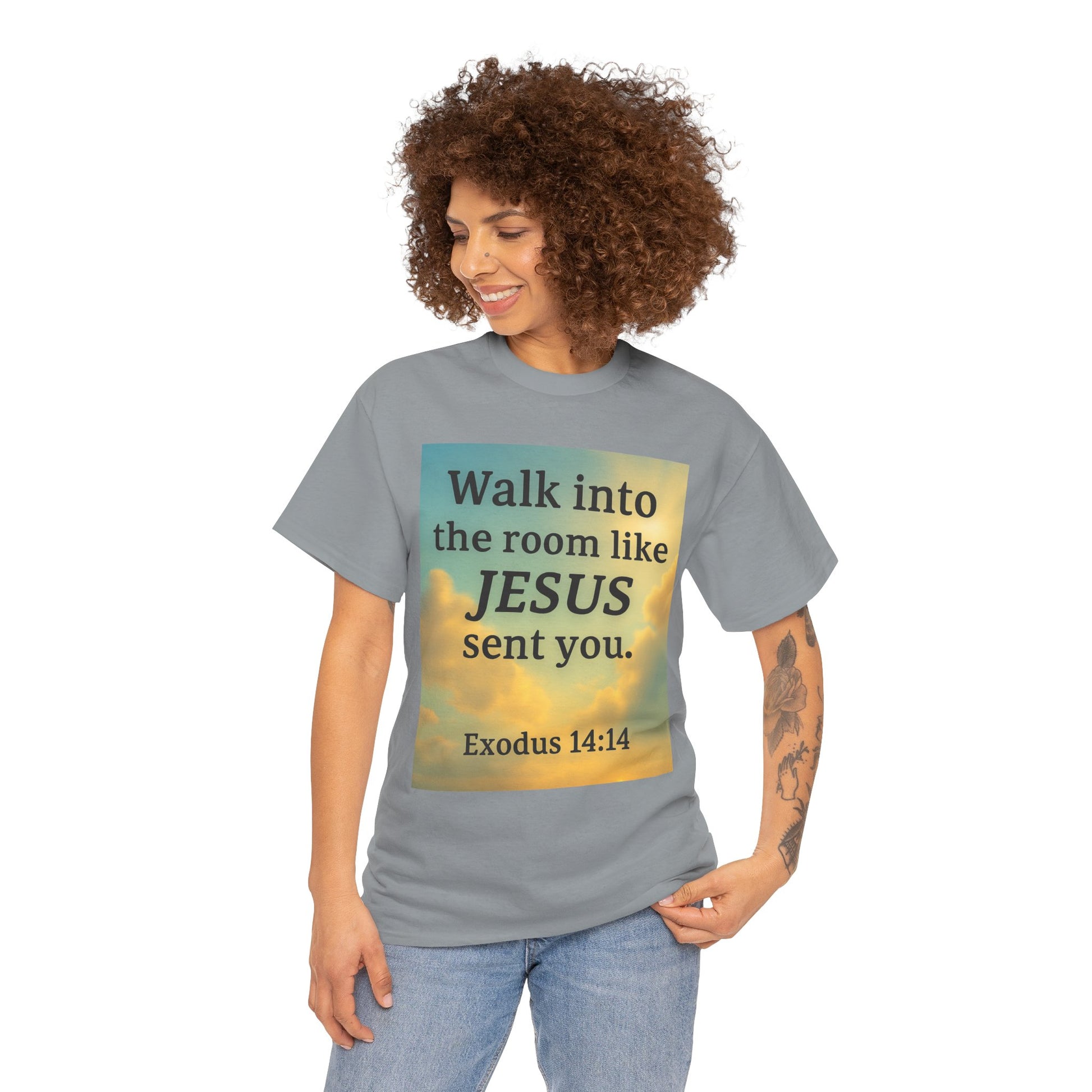 Walk into the Room like JESUS, Cotton T-Shirt
