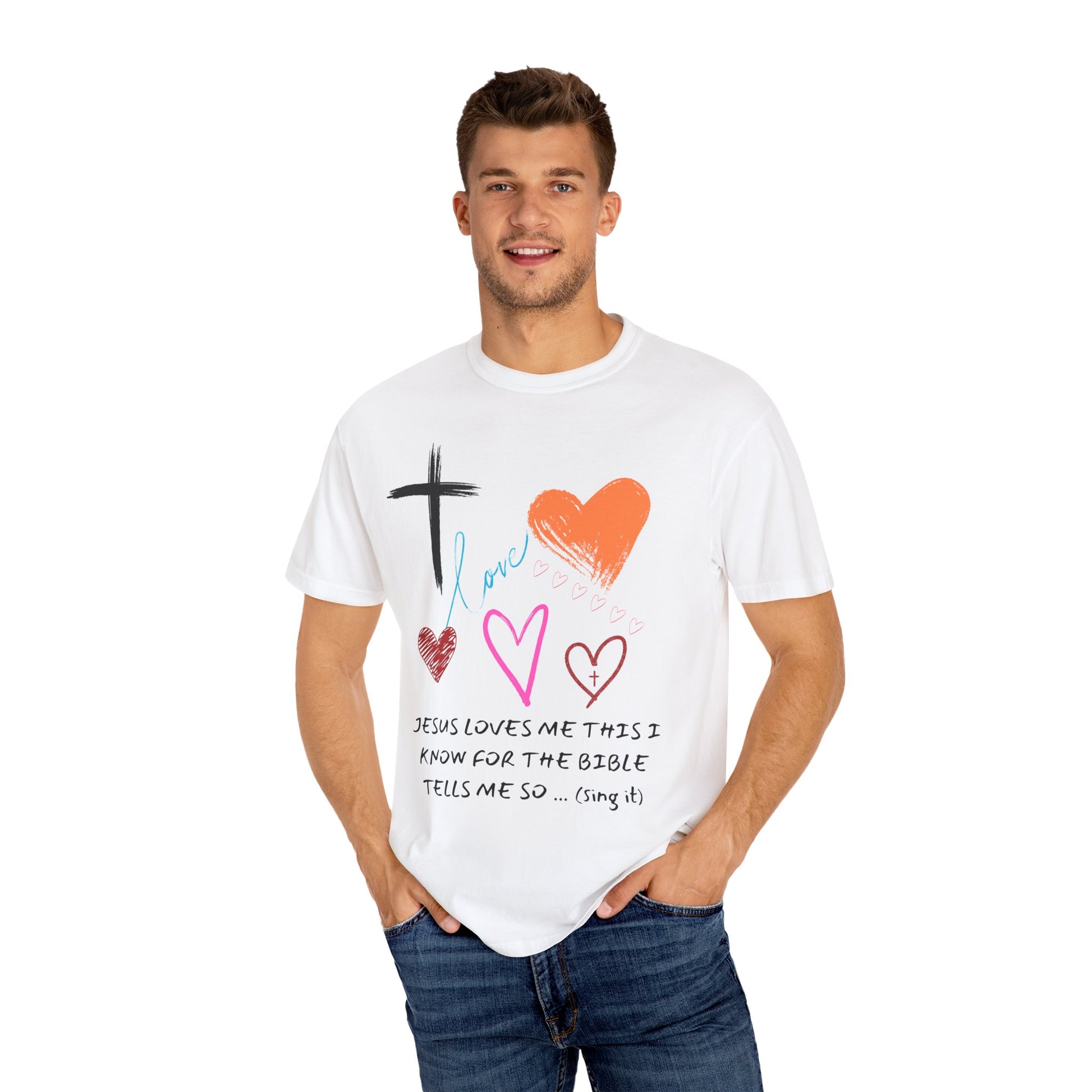 Faith-Inspired Unisex T-Shirt | Jesus Loves Me Design | Christian Apparel, Inspirational Gift, Casual Wear, Spiritual Clothing, Everyday Tee