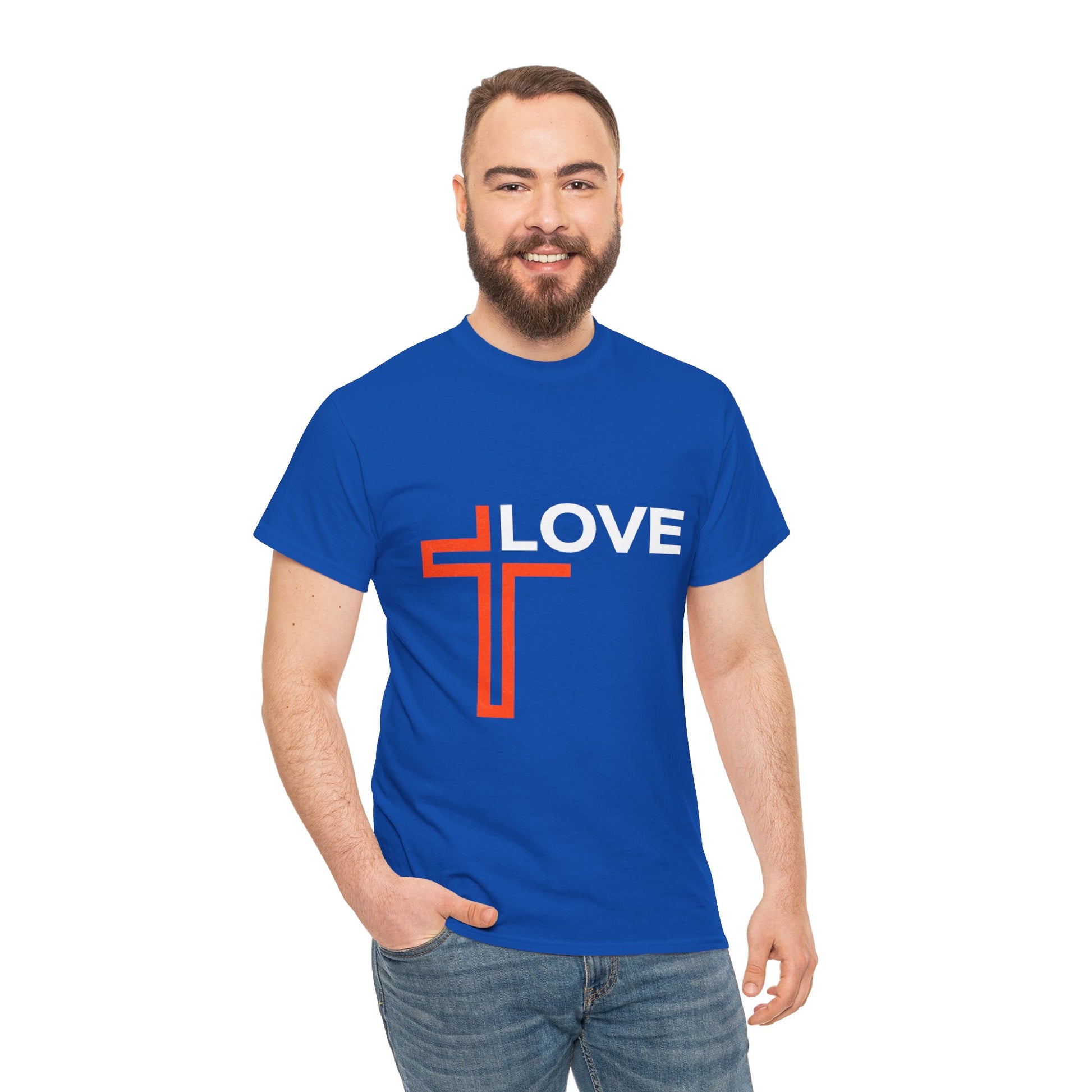 Love Unisex Heavy Cotton T-Shirt – Christian Faith Tee, Inspirational Apparel